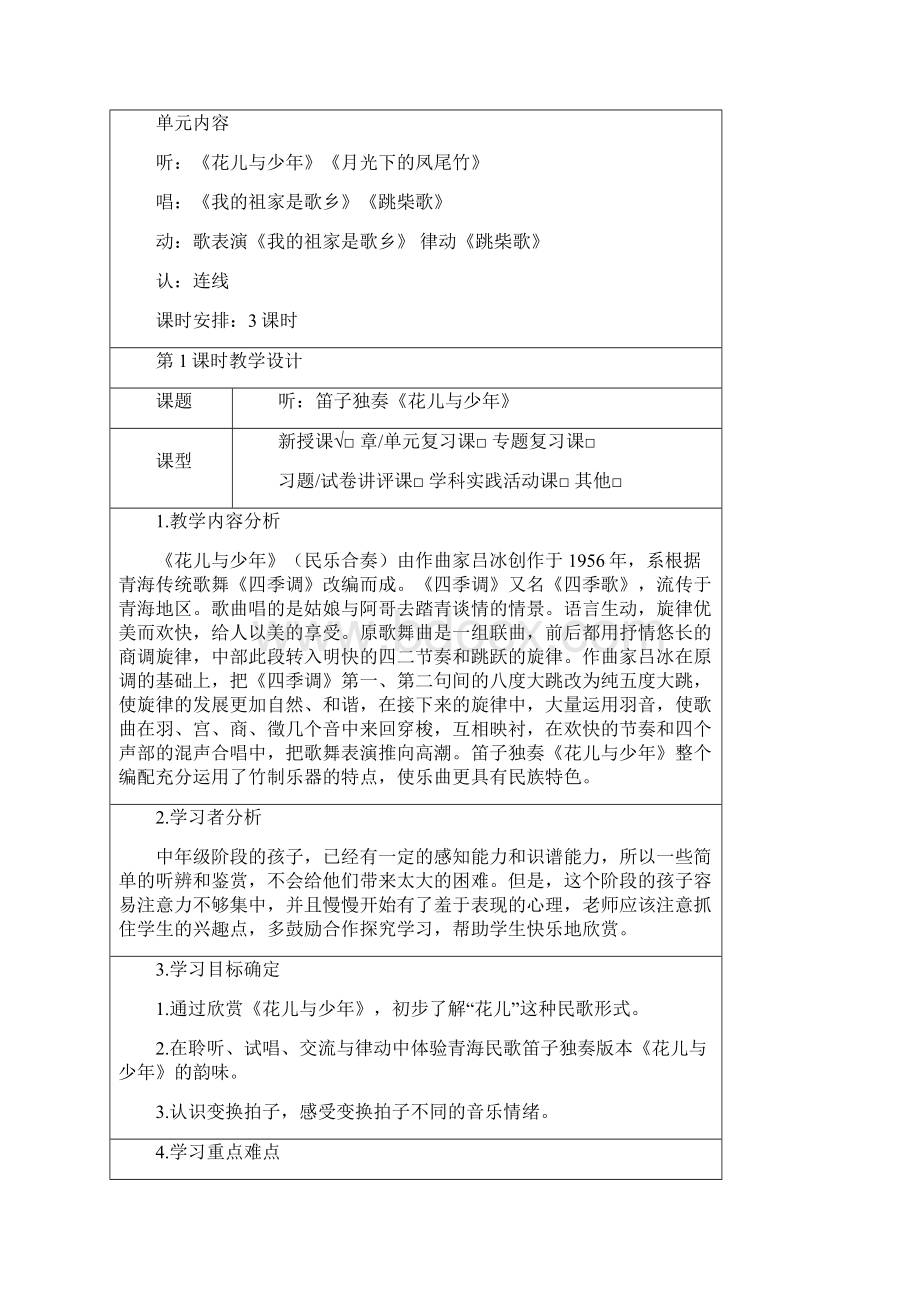 四上语文第一单元 五彩民族风教学设计优秀教案.docx_第2页