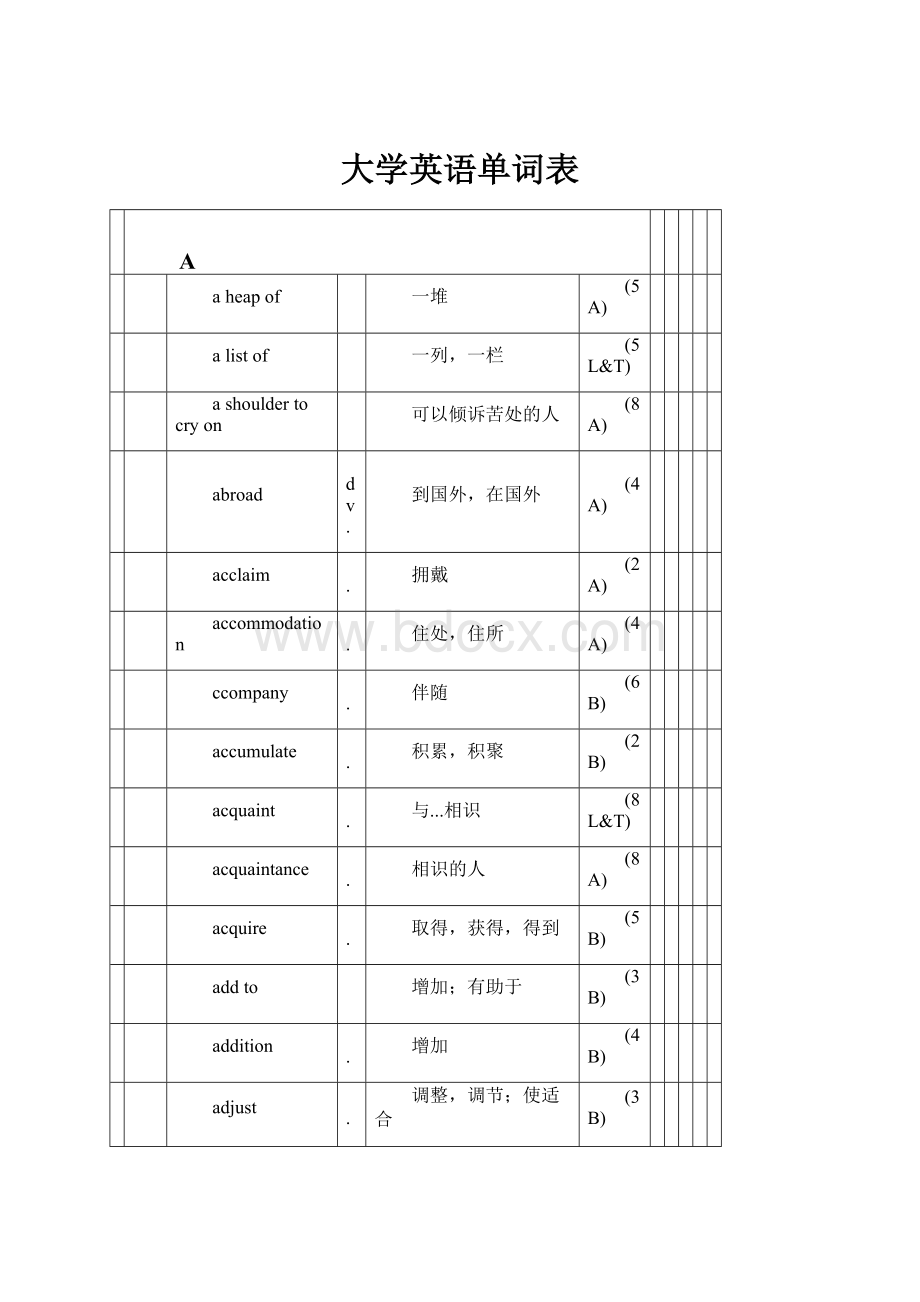 大学英语单词表.docx