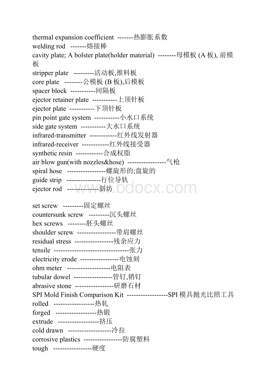 汽车模具中英文词汇.docx_第3页