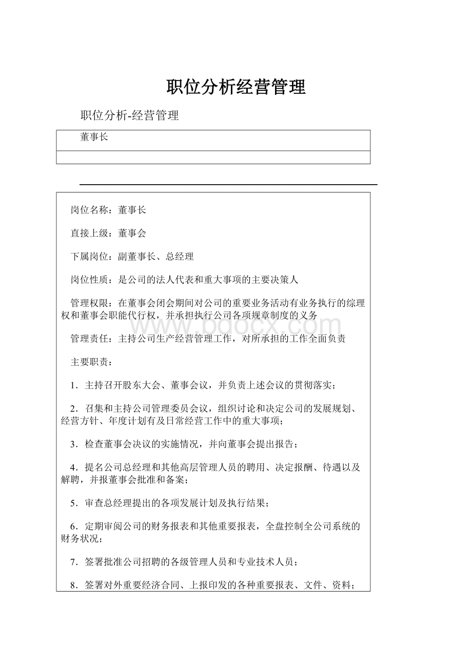 职位分析经营管理.docx_第1页