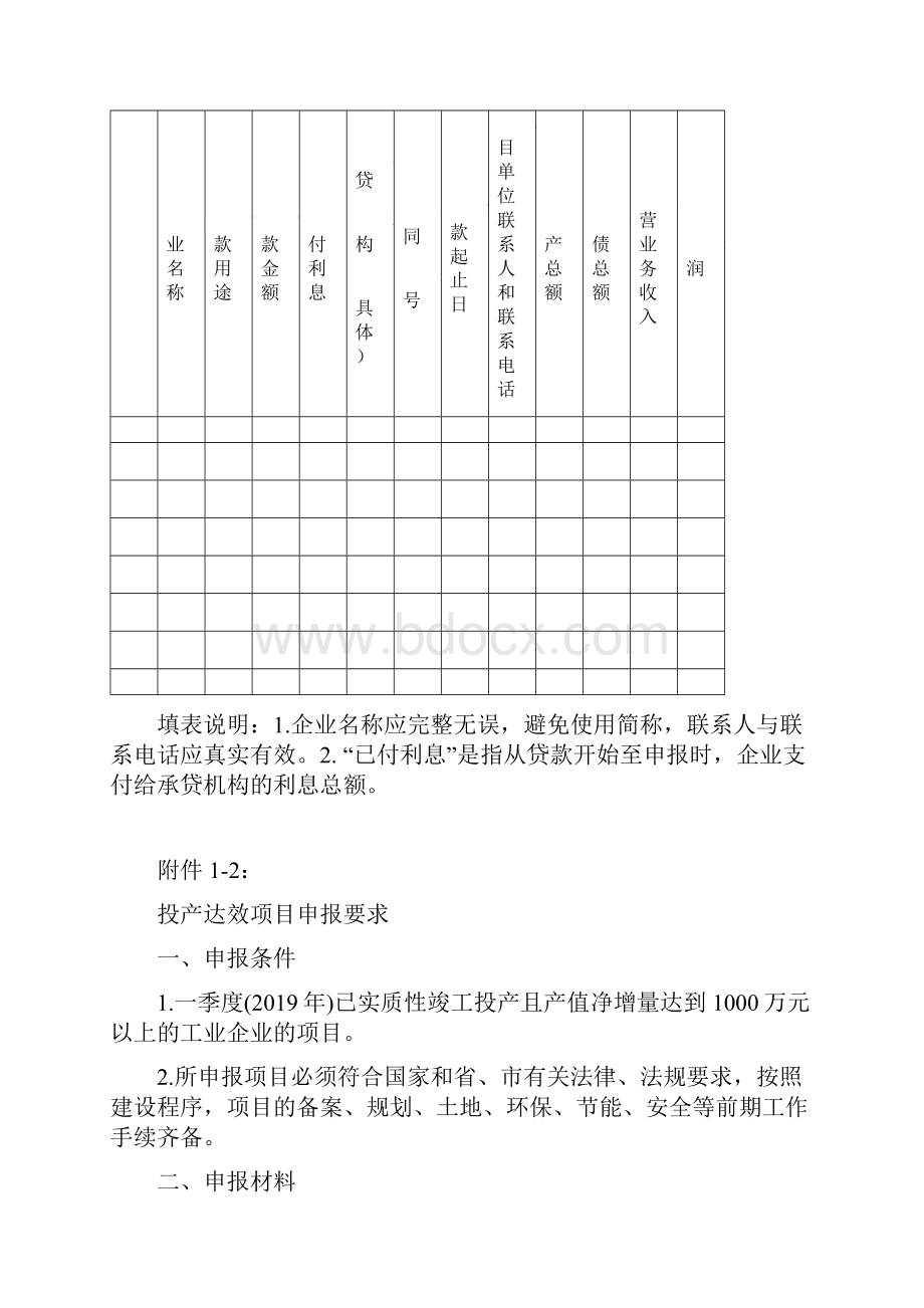 贷款贴息项目申报要求模板.docx_第3页