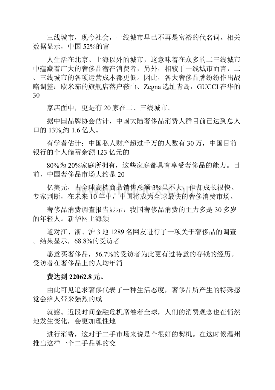 二手奢侈品项目创业计划书.docx_第2页