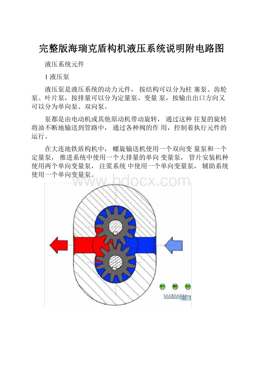 完整版海瑞克盾构机液压系统说明附电路图.docx