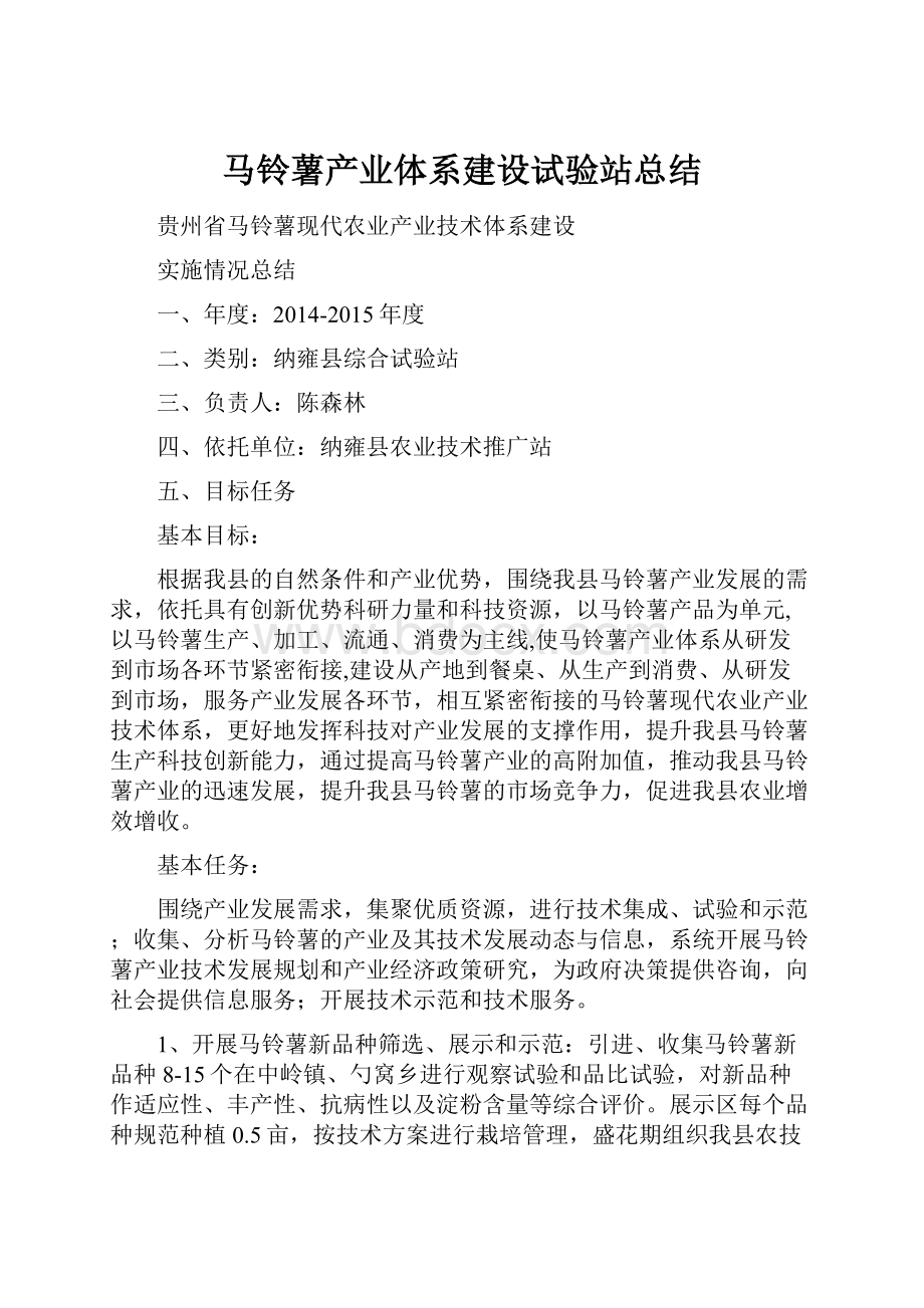 马铃薯产业体系建设试验站总结.docx_第1页