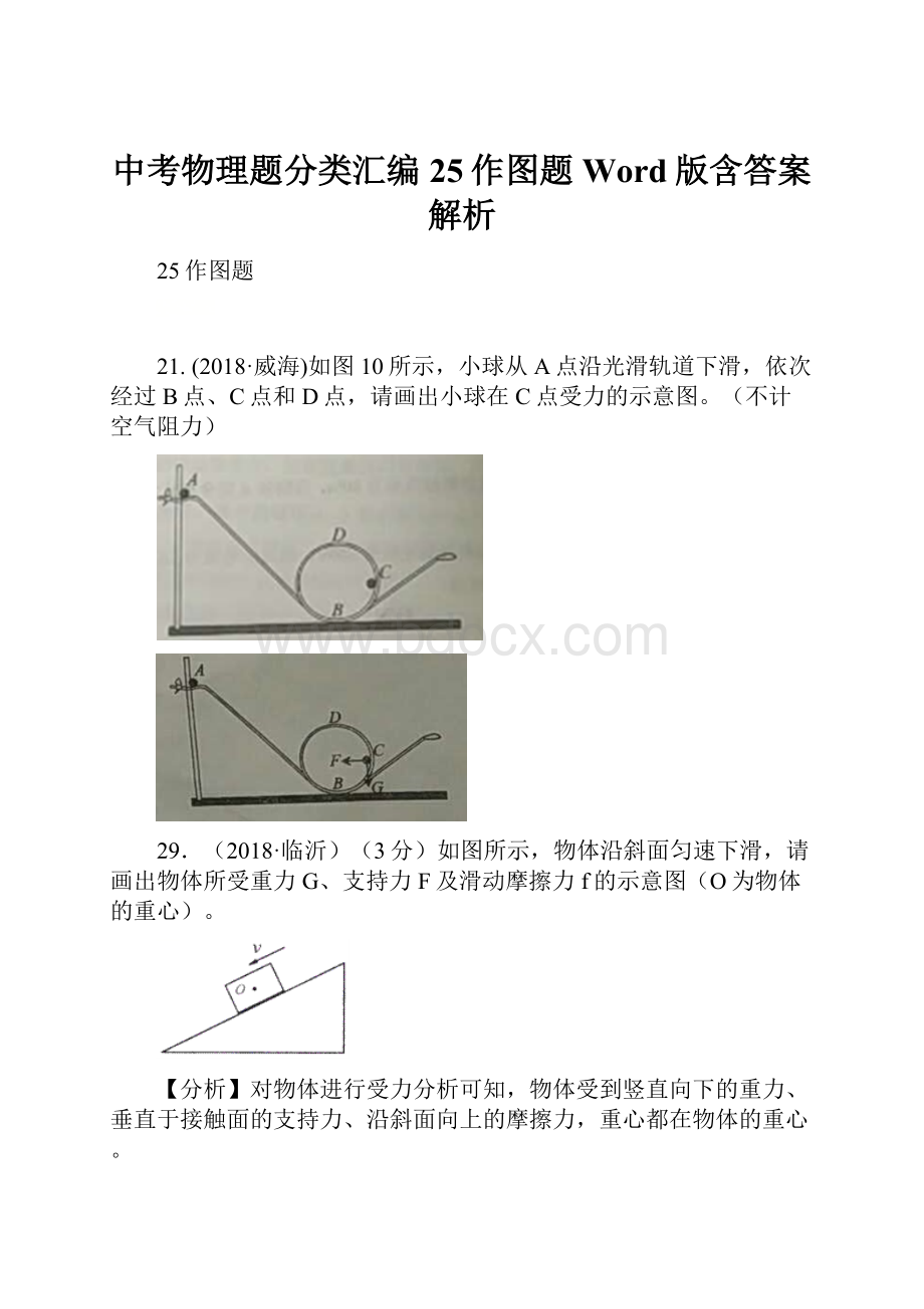 中考物理题分类汇编25作图题Word版含答案解析.docx_第1页