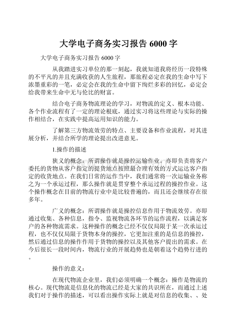 大学电子商务实习报告6000字.docx