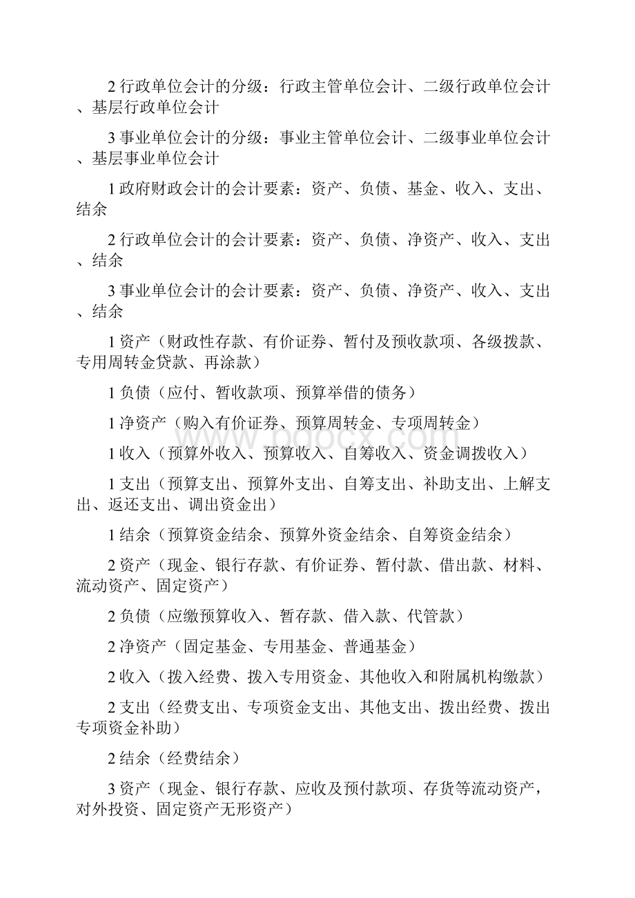 00070政府与事业单位会计自己整理的全书重点不遗漏考试全通过超好用.docx_第2页