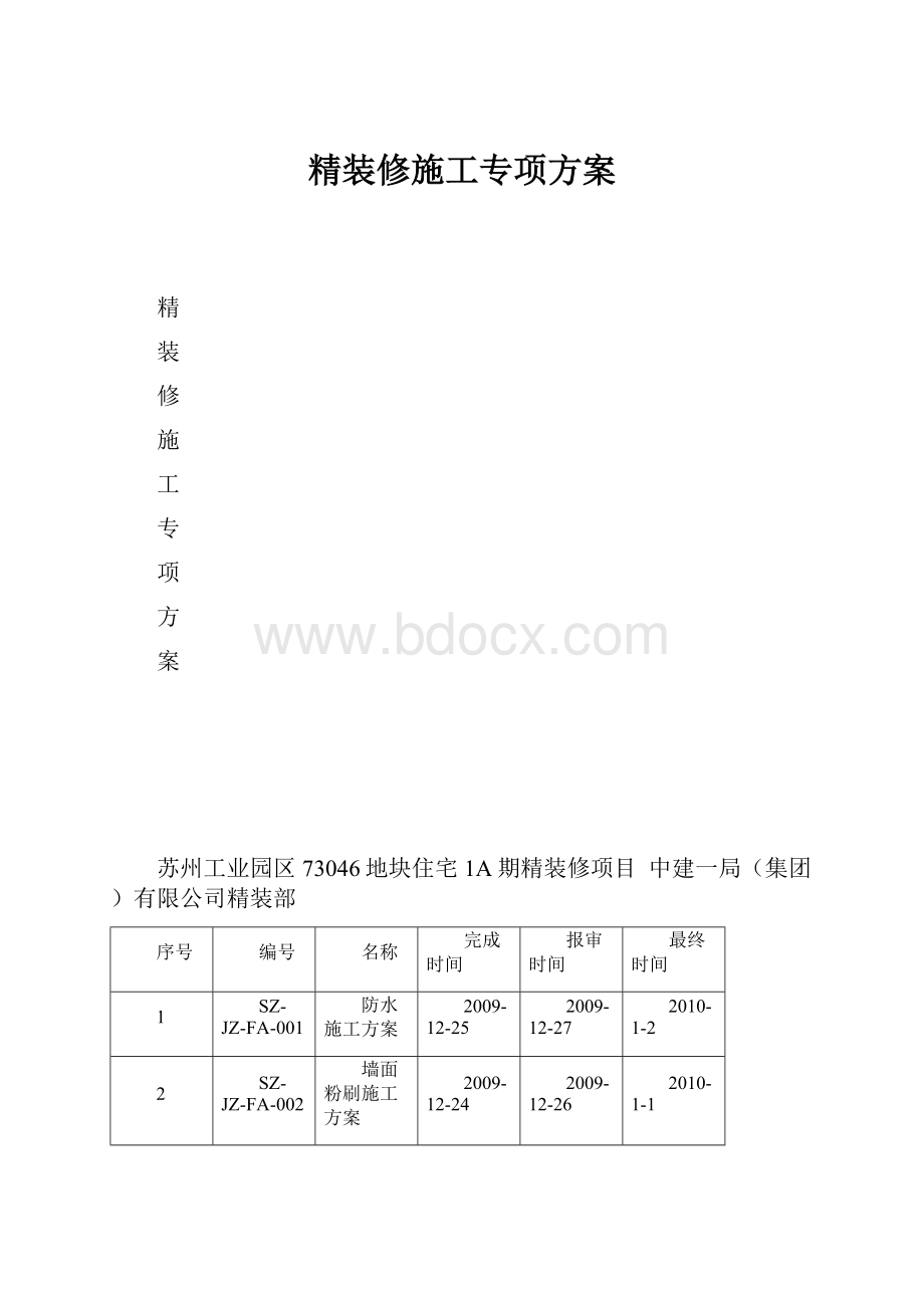 精装修施工专项方案.docx