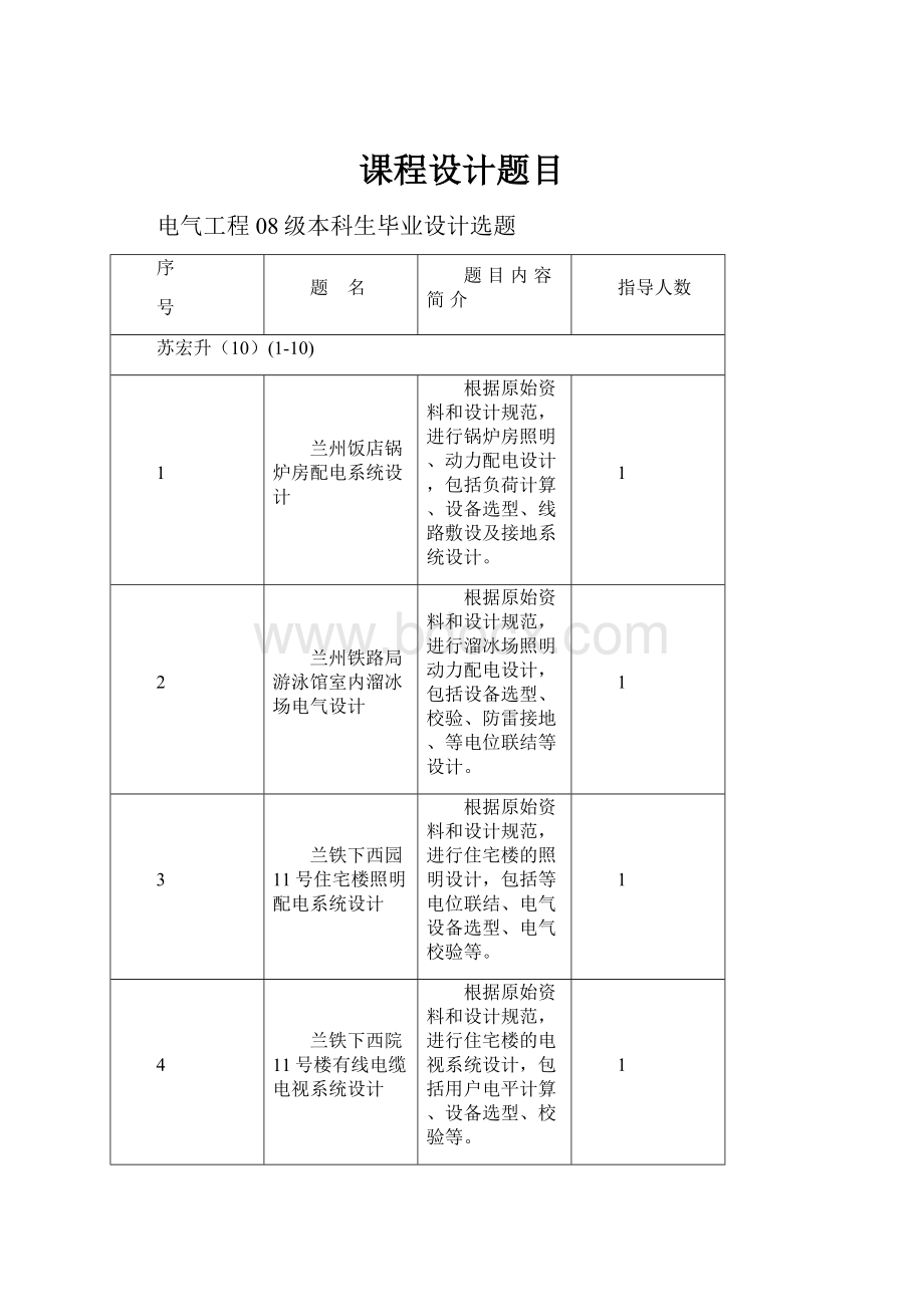 课程设计题目.docx