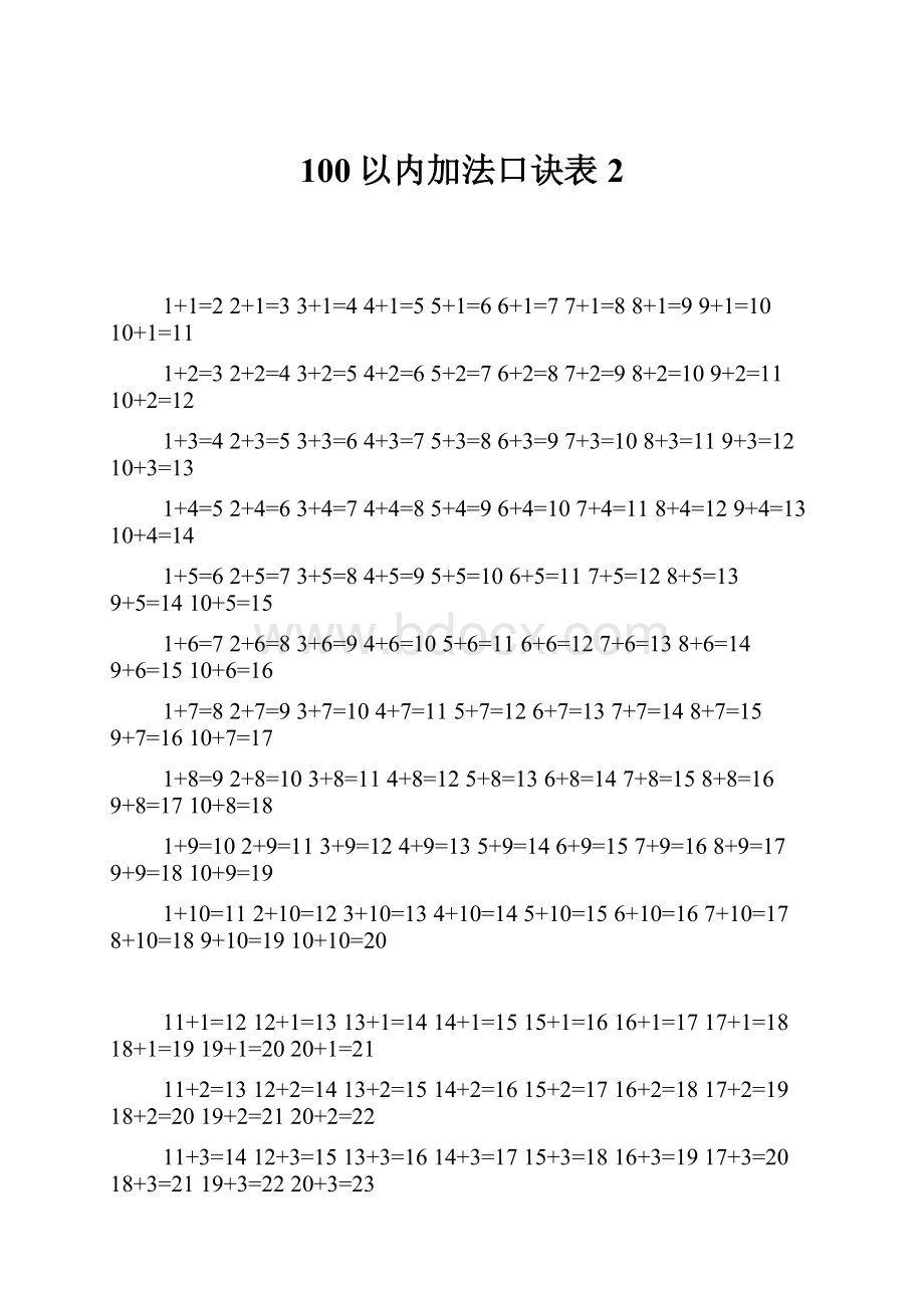 100以内加法口诀表2.docx_第1页