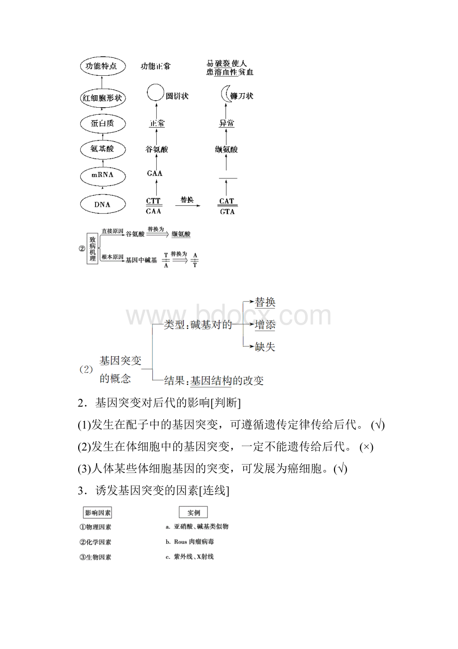 学年高中生物人教版必修二第5章 第1节 基因突变和基因重组 Word版含答案.docx_第2页