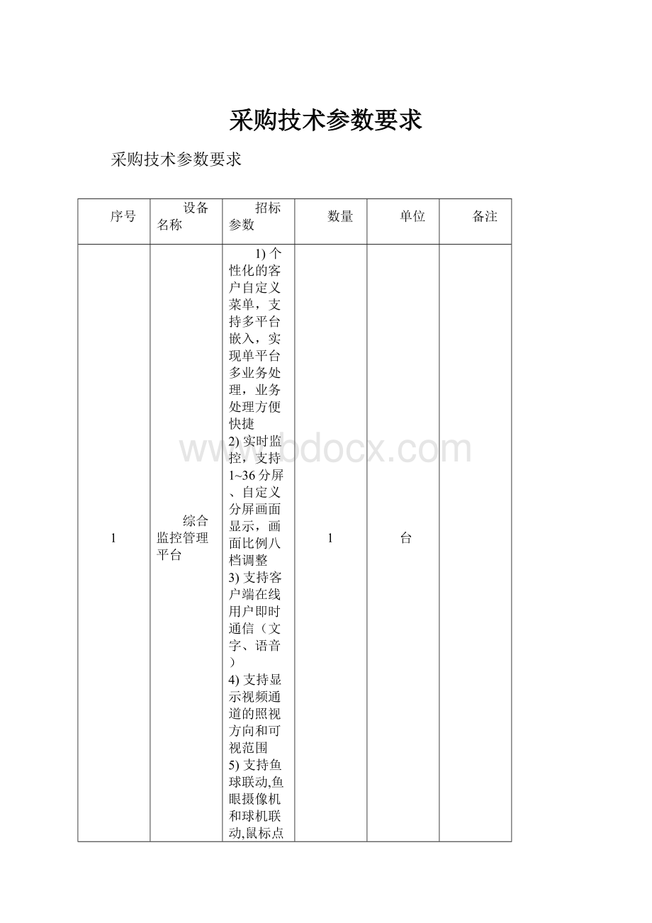 采购技术参数要求.docx