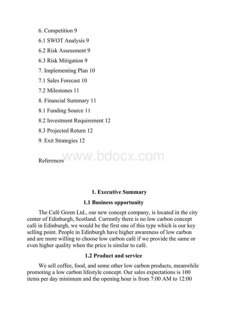 低碳咖啡馆投资报告 Low Carbon Investment in Cafe.docx_第3页