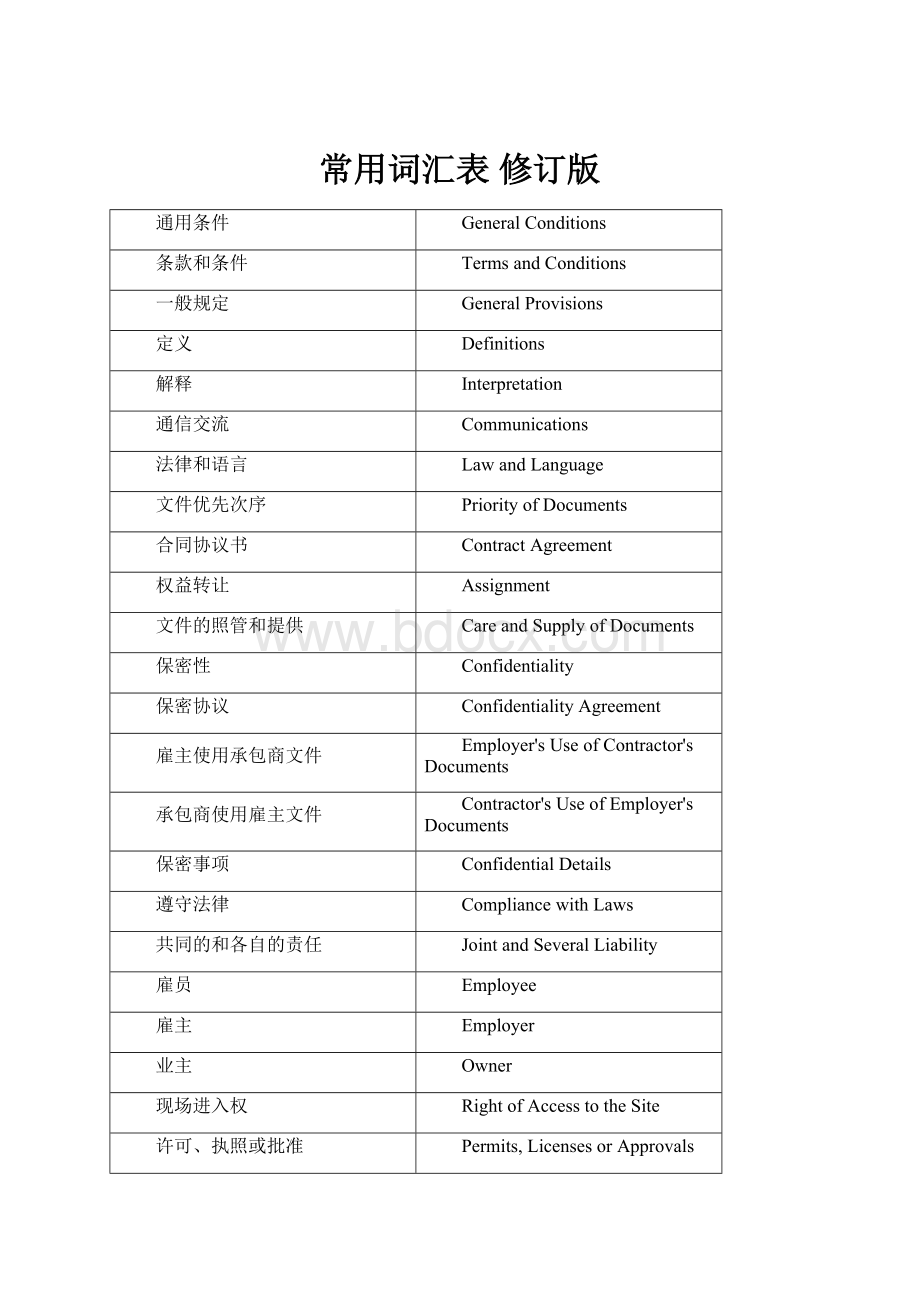 常用词汇表修订版.docx_第1页