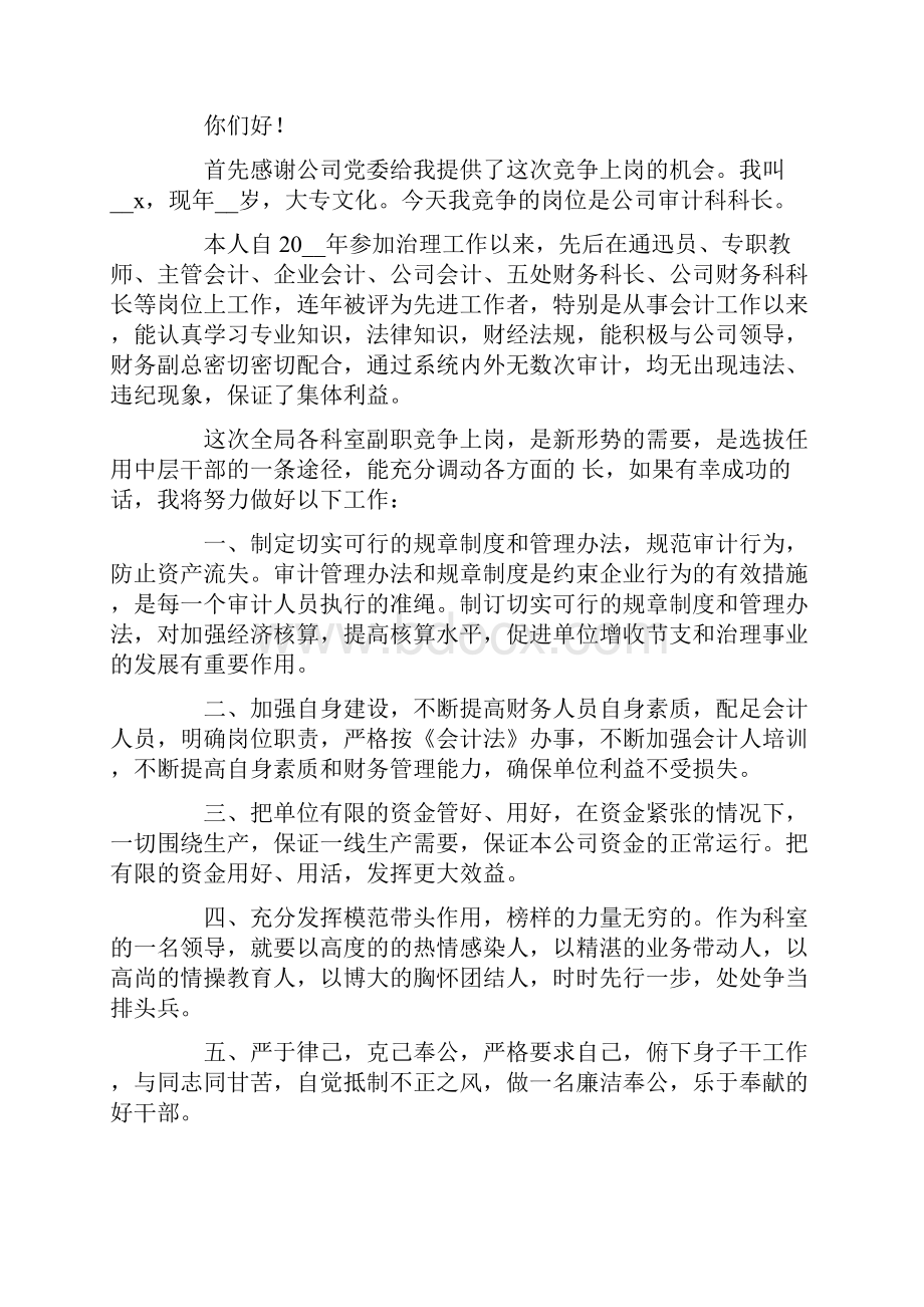 审计竞聘演讲稿八篇.docx_第3页