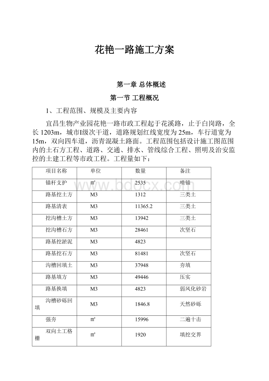 花艳一路施工方案.docx