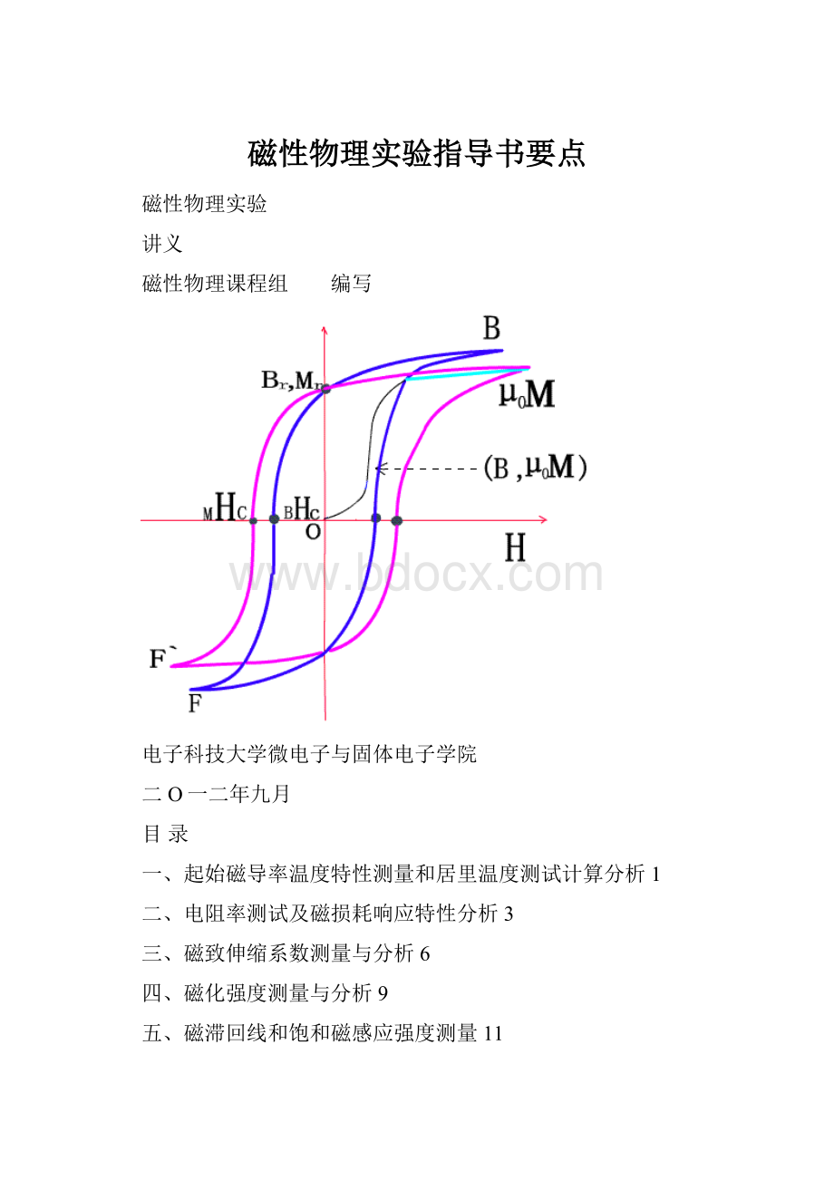 磁性物理实验指导书要点.docx