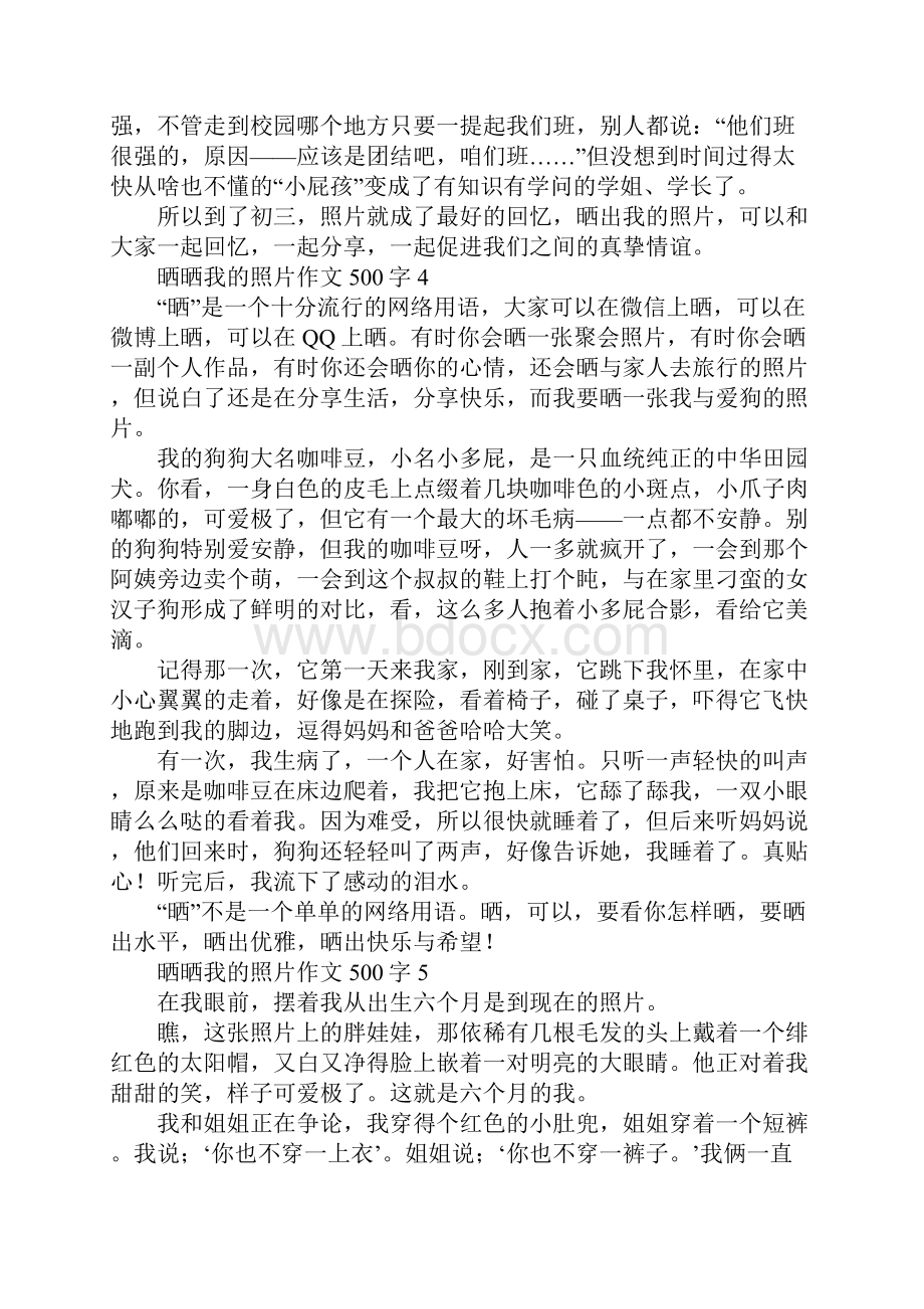 晒晒我的照片作文500字.docx_第3页