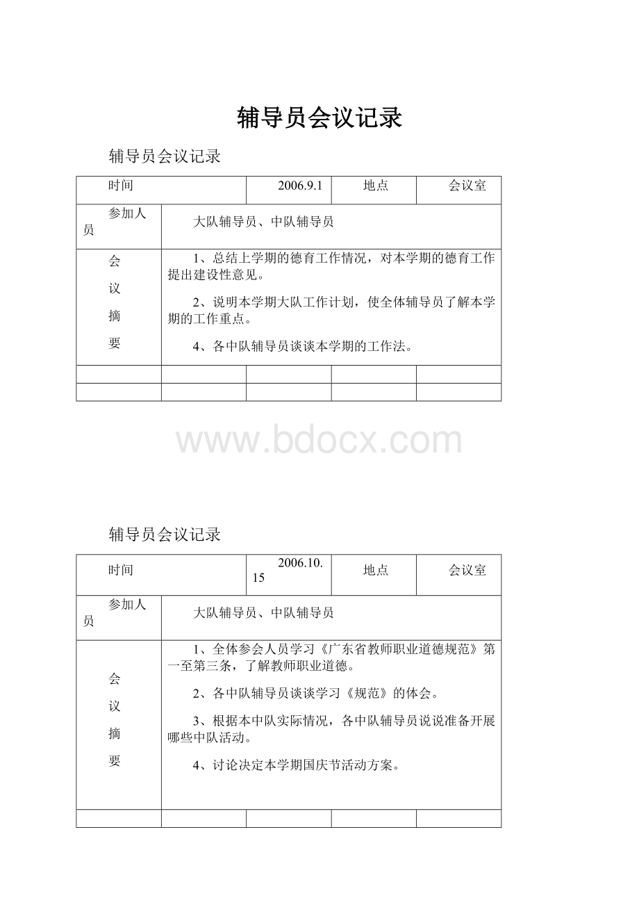 辅导员会议记录.docx_第1页