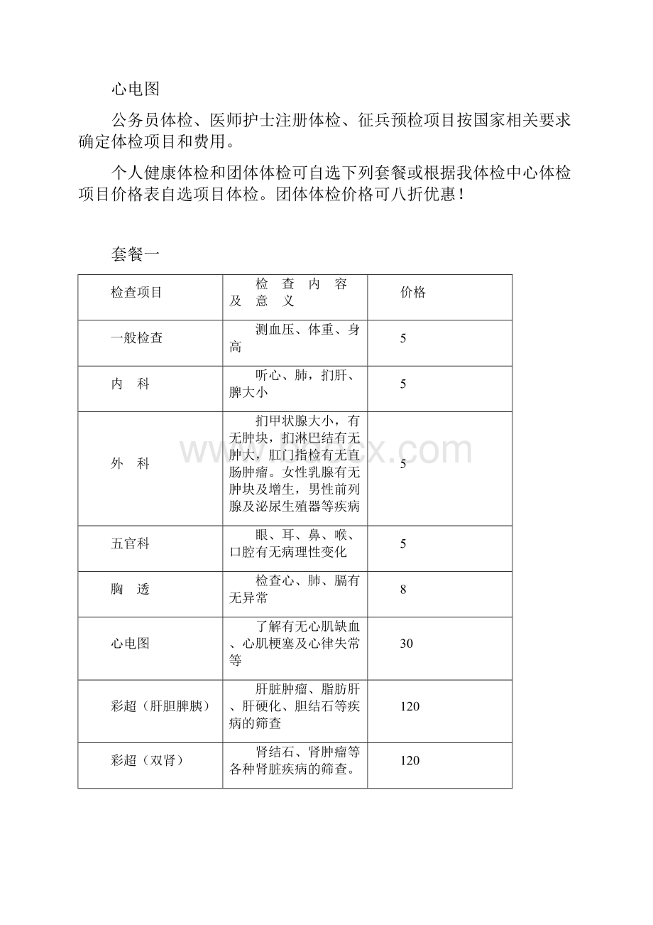 健康体检项目及体格表.docx_第3页