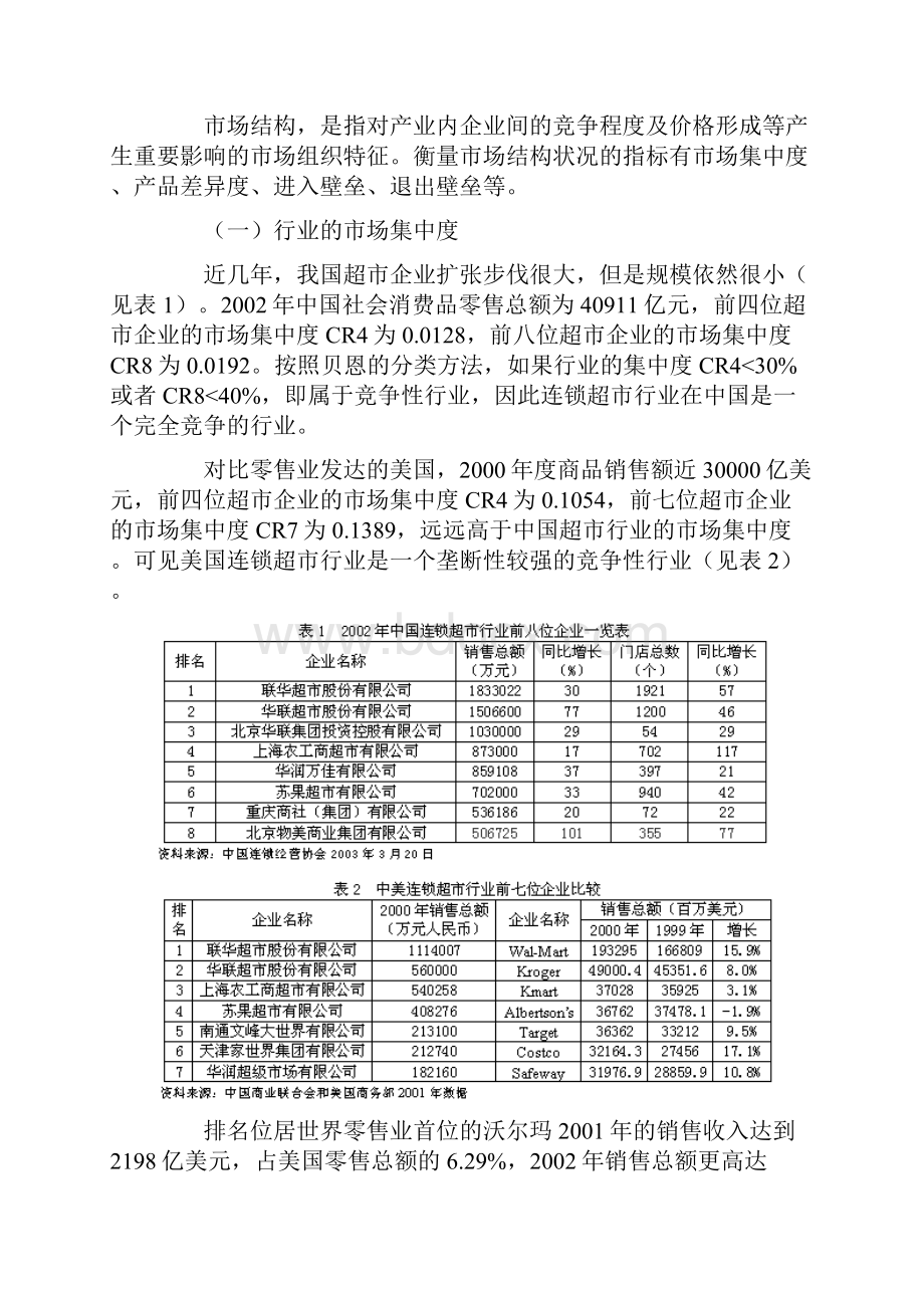 中国连锁超市行业的SCP模式分析报告.docx_第2页