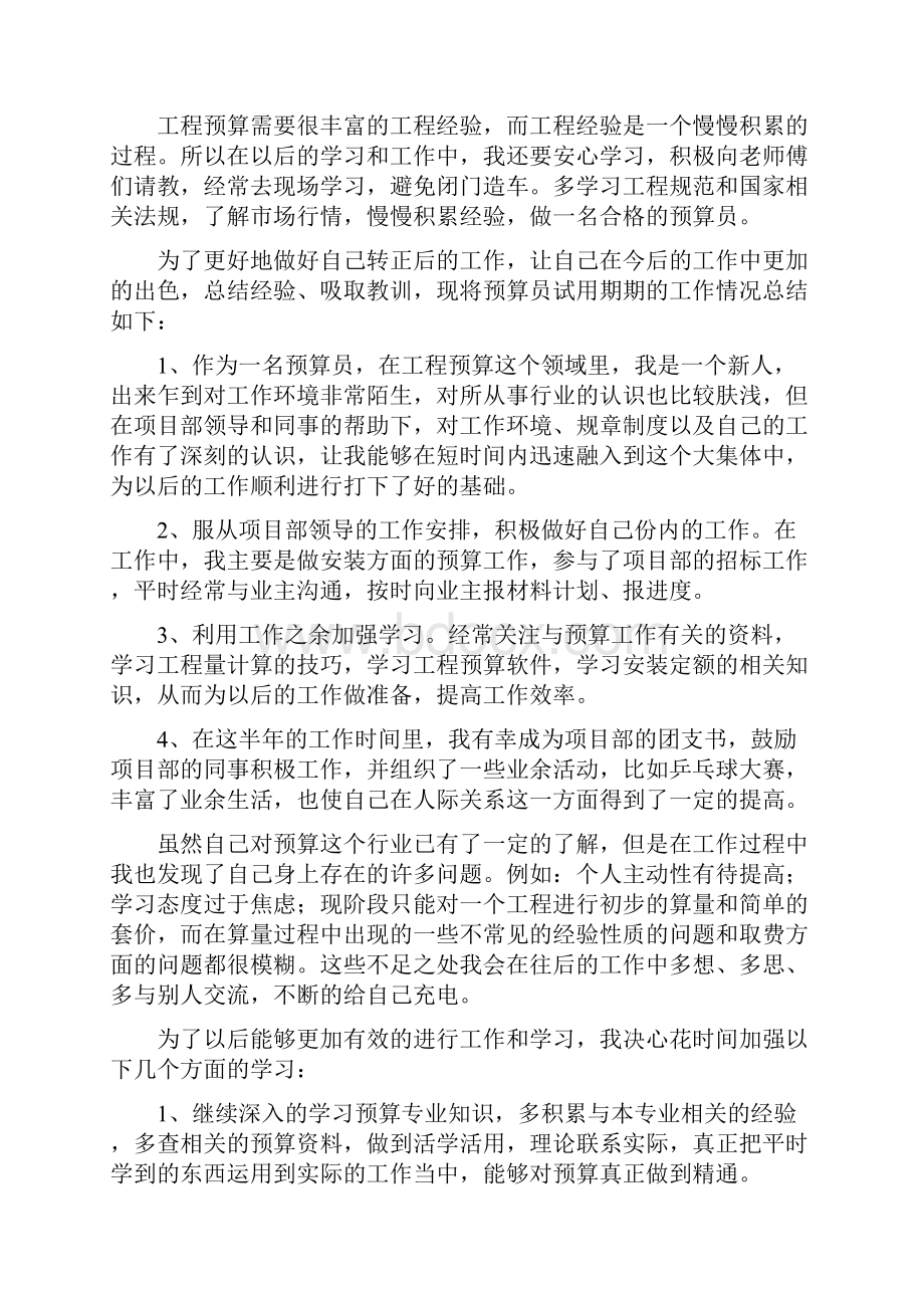 预算员试用期转正工作总结.docx_第3页