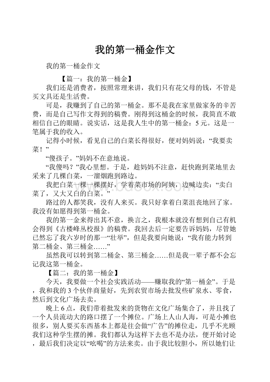 我的第一桶金作文.docx_第1页