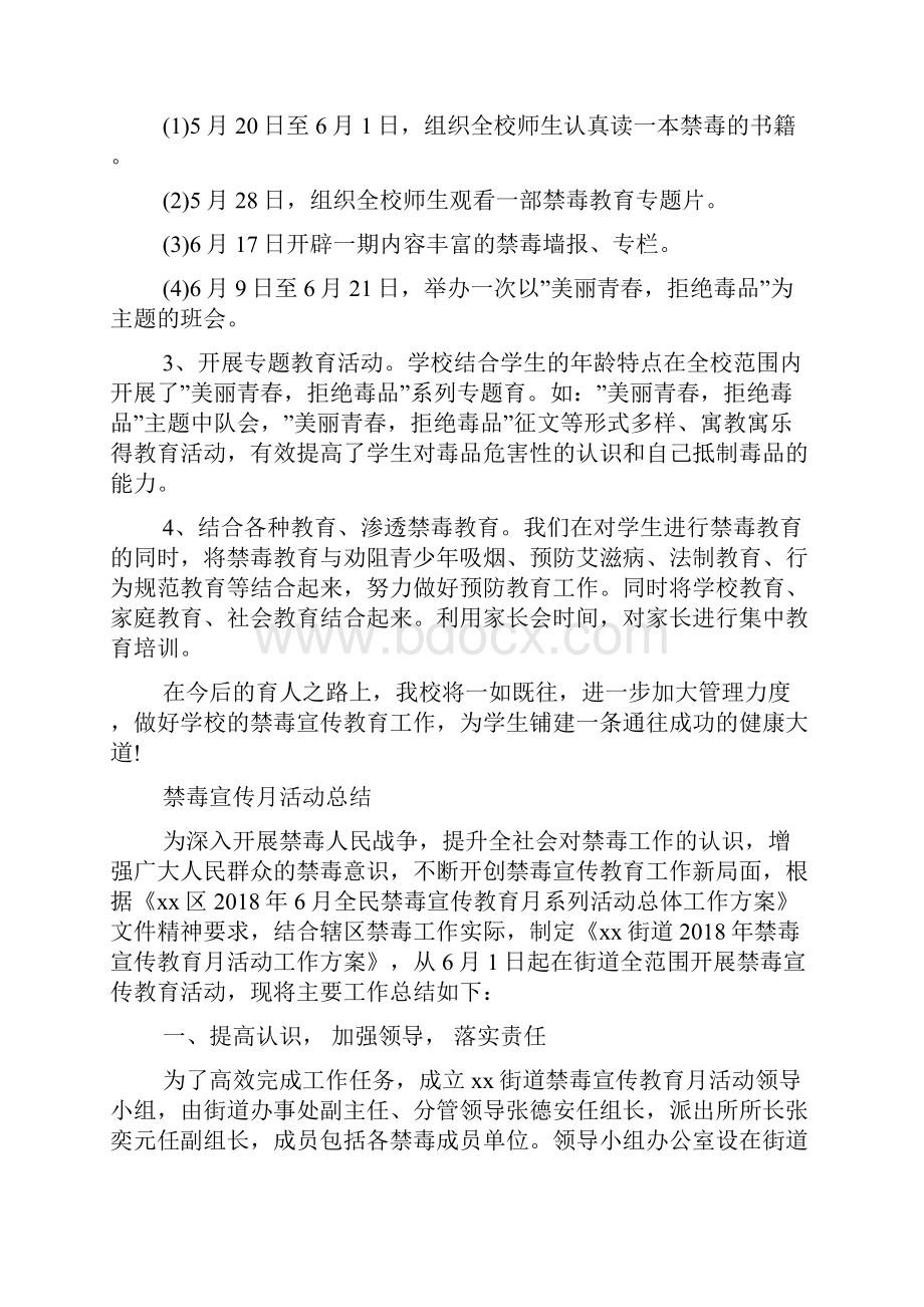 国际禁毒日宣传活动总结美丽青春拒绝毒品.docx_第2页