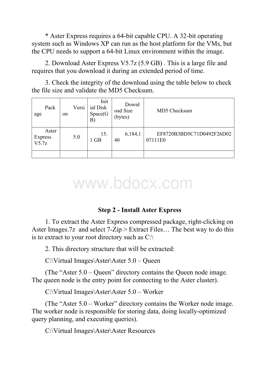 Aster Express Getting Started Guide.docx_第2页