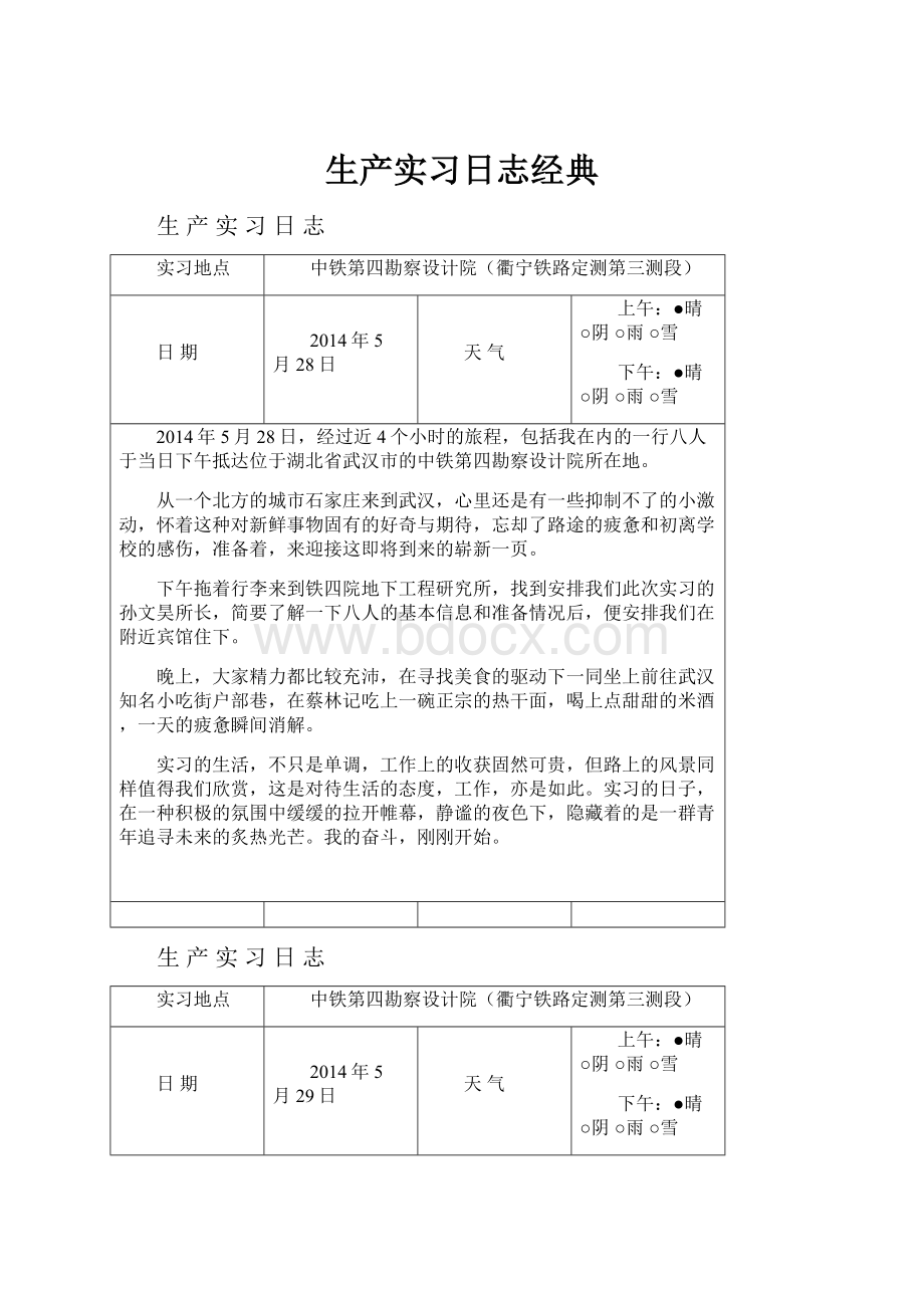 生产实习日志经典.docx_第1页