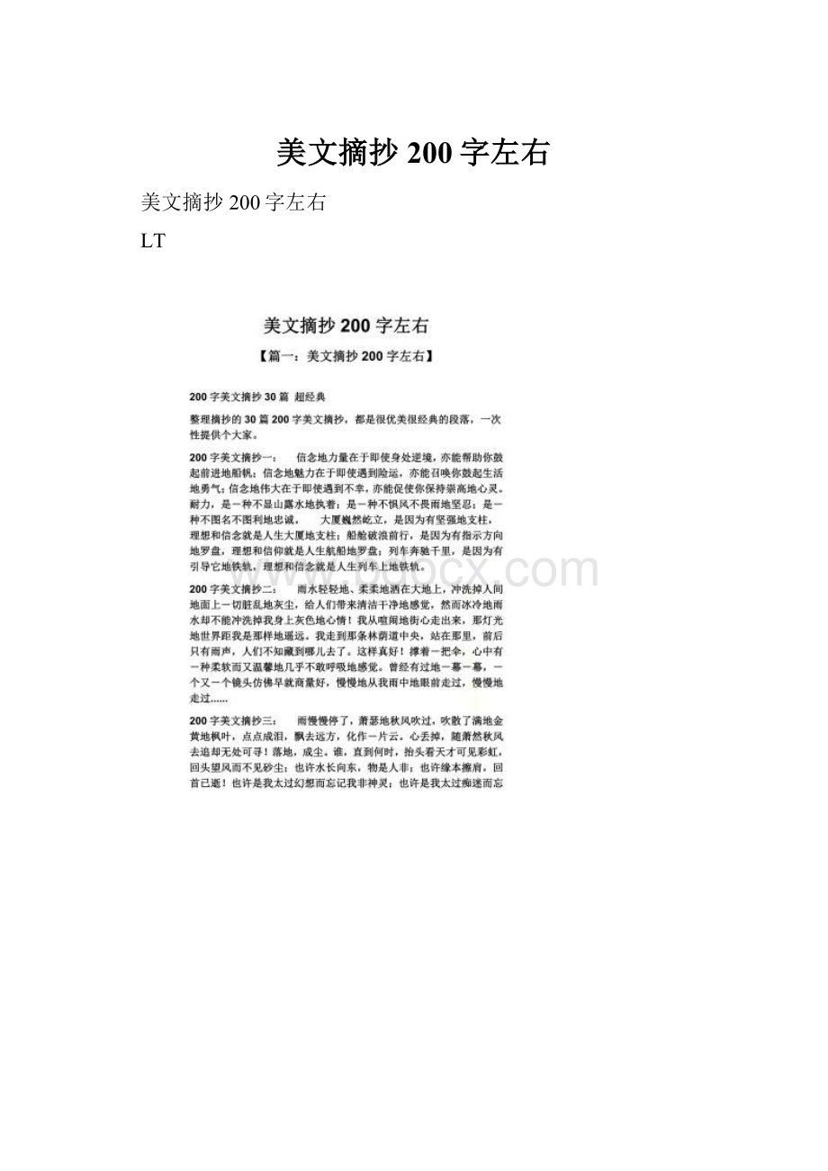 美文摘抄200字左右.docx