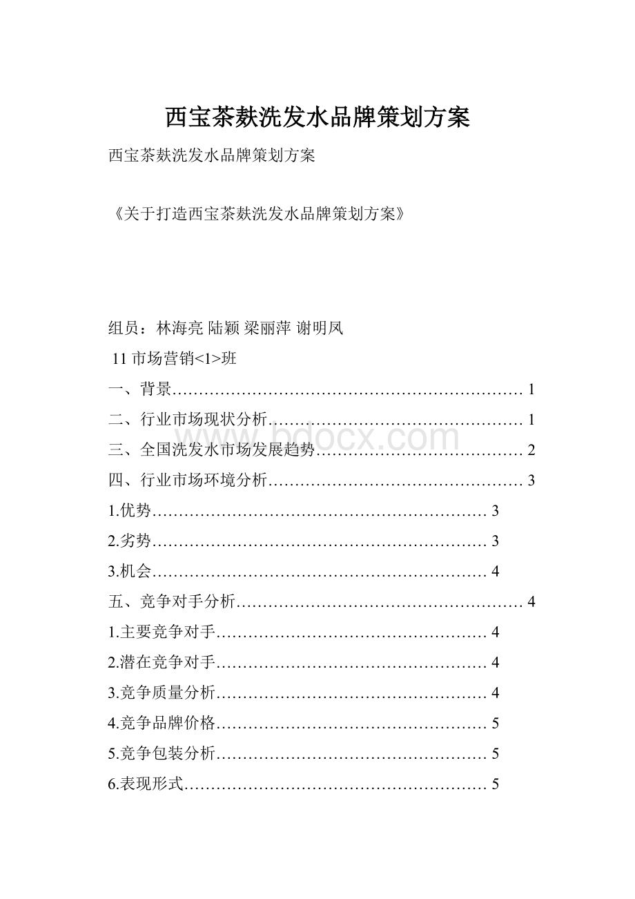 西宝茶麸洗发水品牌策划方案.docx_第1页