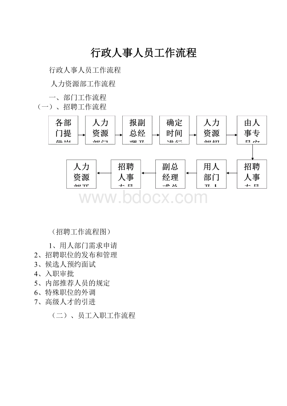 行政人事人员工作流程.docx_第1页