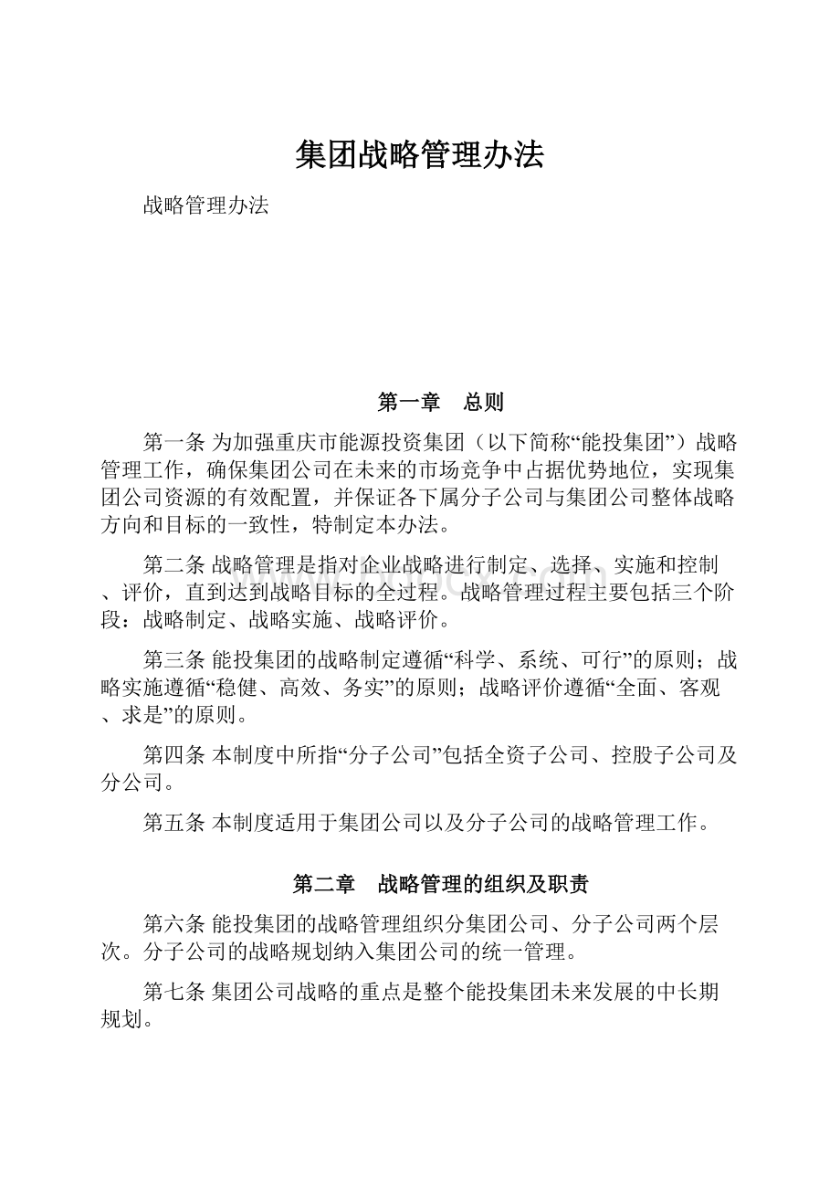 集团战略管理办法.docx_第1页