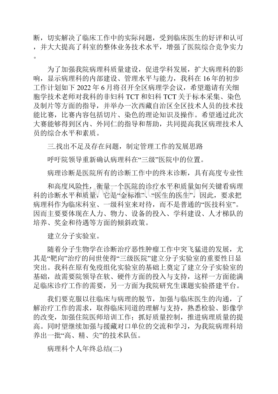 病理科个人工作总结范文病理科个人年终总结范文.docx_第2页