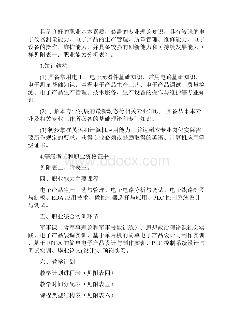 应用电子技术专业版三年制高职人才培养计划61.docx_第2页