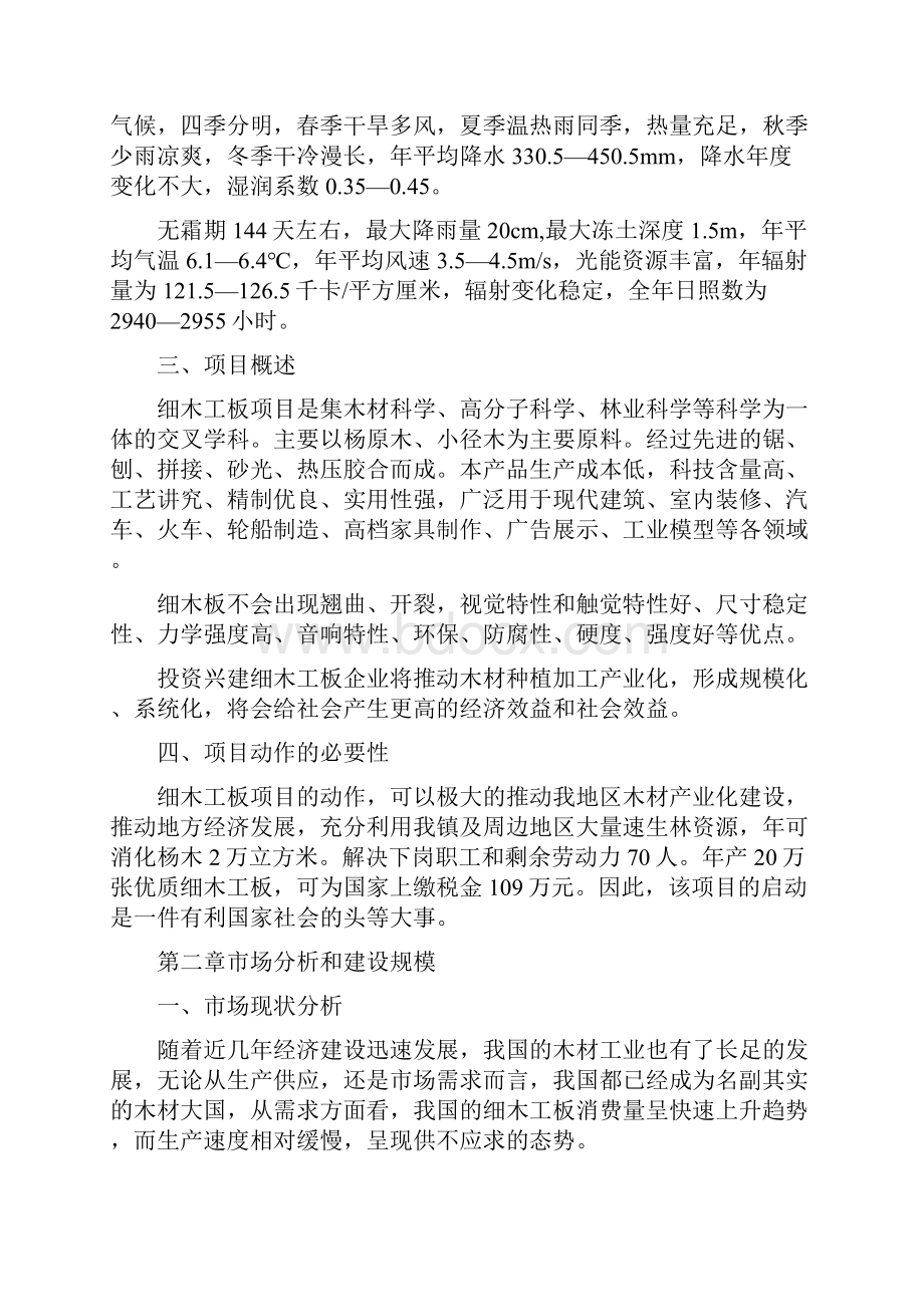 奈曼旗东明镇细木工板项目可行性研究报告书.docx_第3页