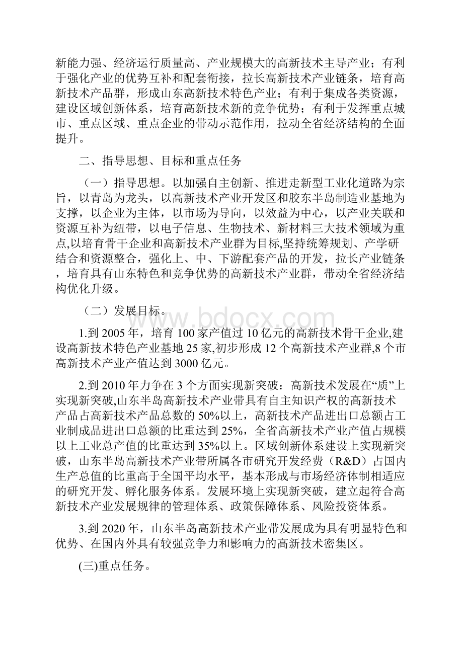 山东半岛高新技术产业带建设指导意见.docx_第2页