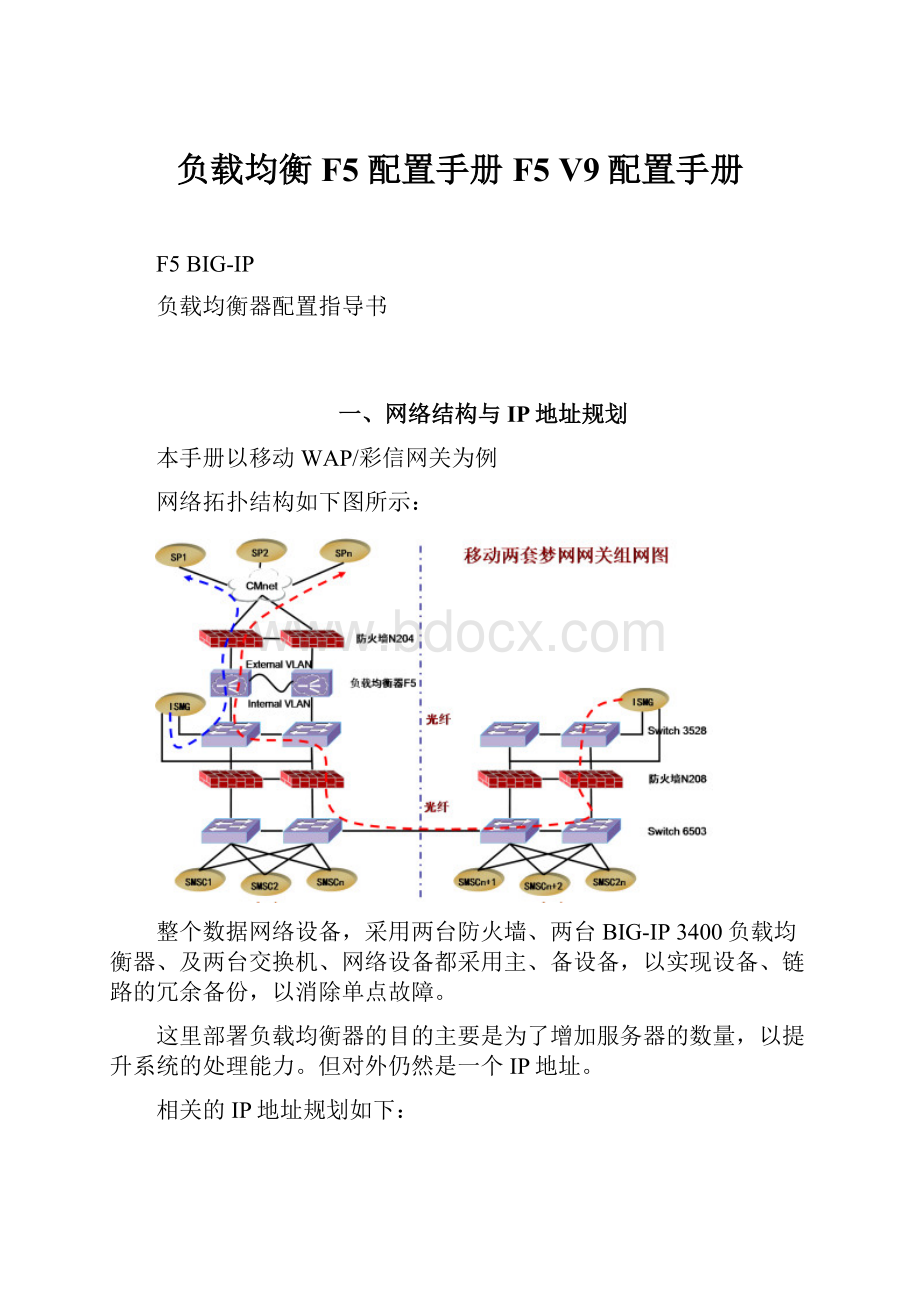 负载均衡 F5 配置手册F5 V9配置手册.docx