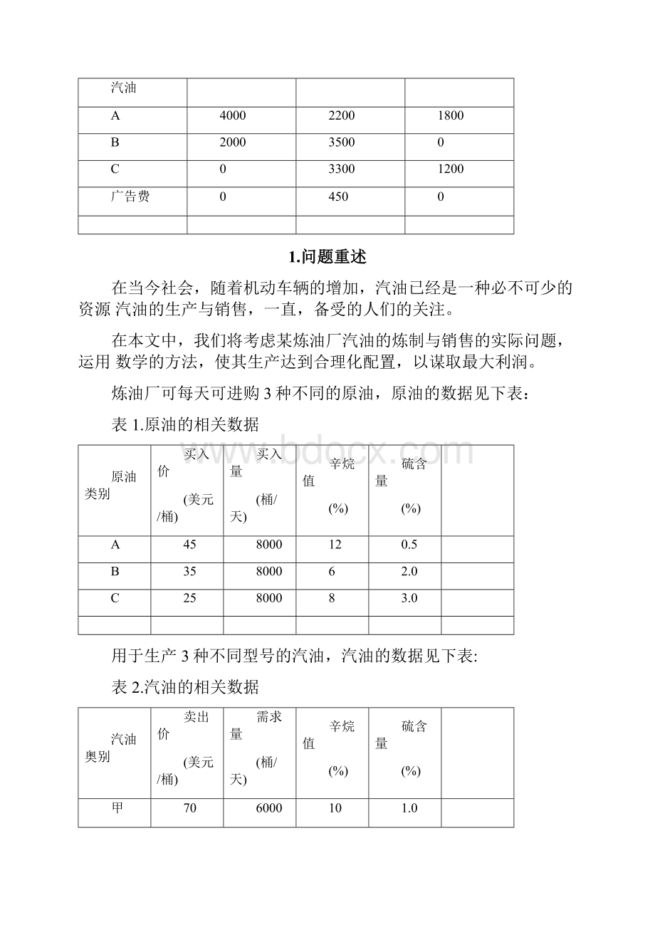 数学建模之汽油的生产与销售问题.docx_第2页