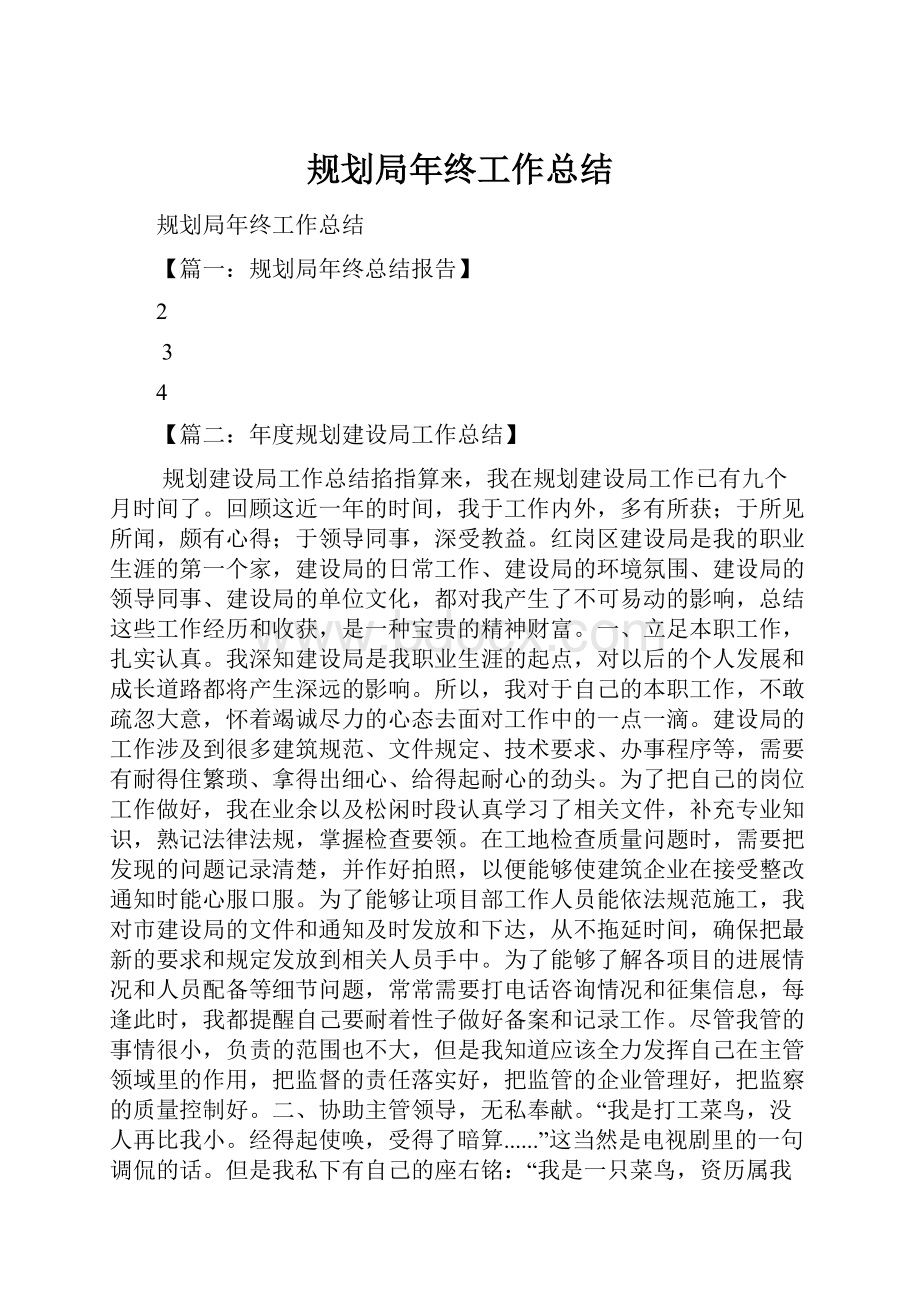 规划局年终工作总结.docx_第1页