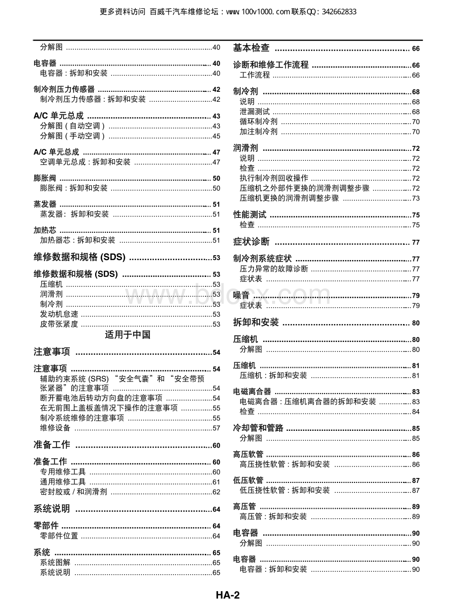 2012东风日产轩逸维修手册_HA.pdf_第2页