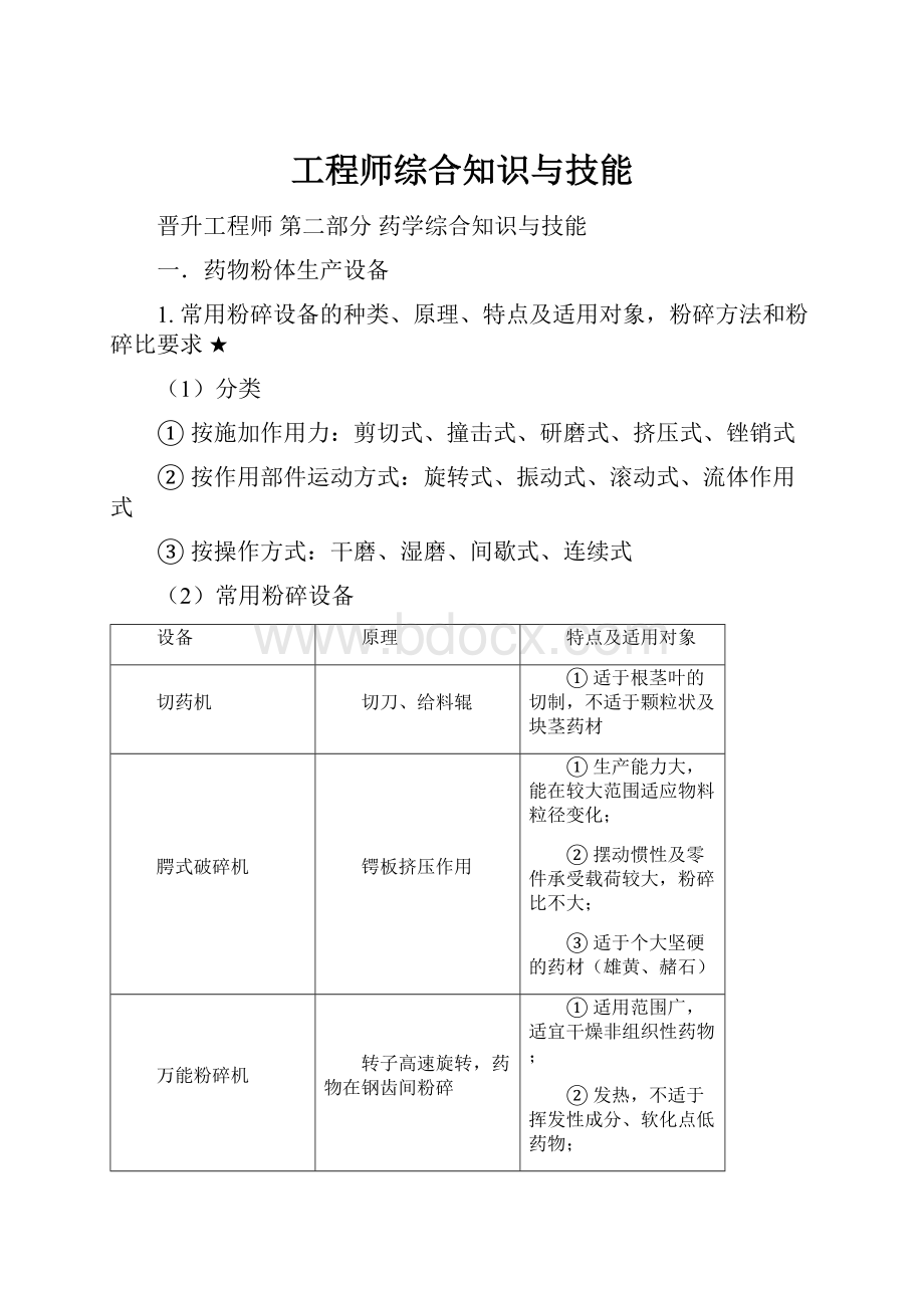 工程师综合知识与技能.docx_第1页