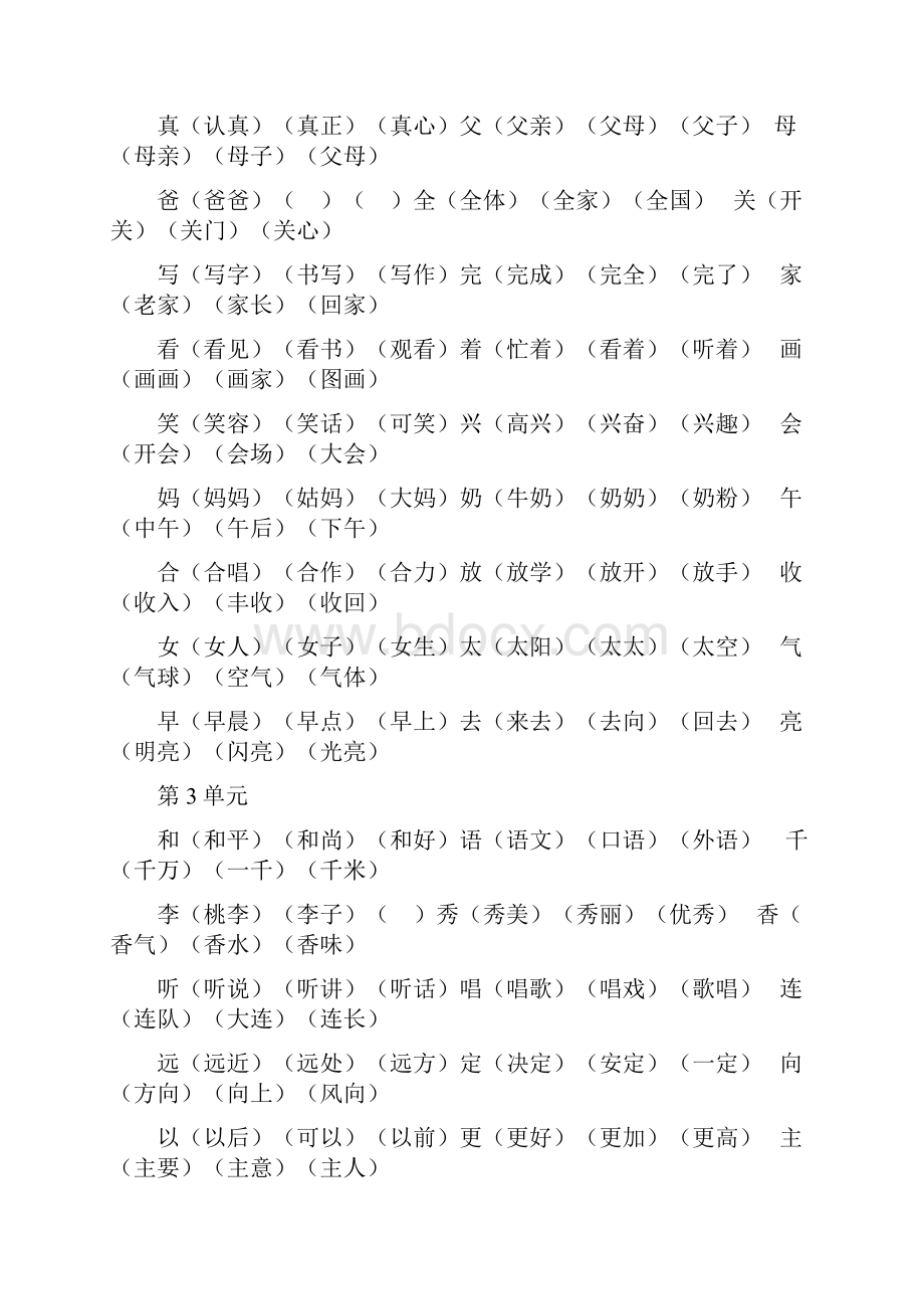 一年级语文下册 所有生字组词 精品.docx_第2页