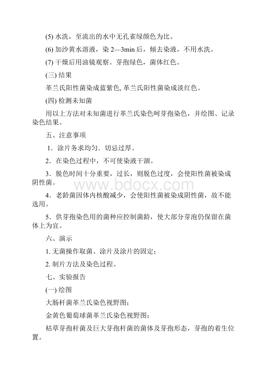 微生物实验预习报告 细菌革兰氏染色法及芽孢染色法实验.docx_第3页