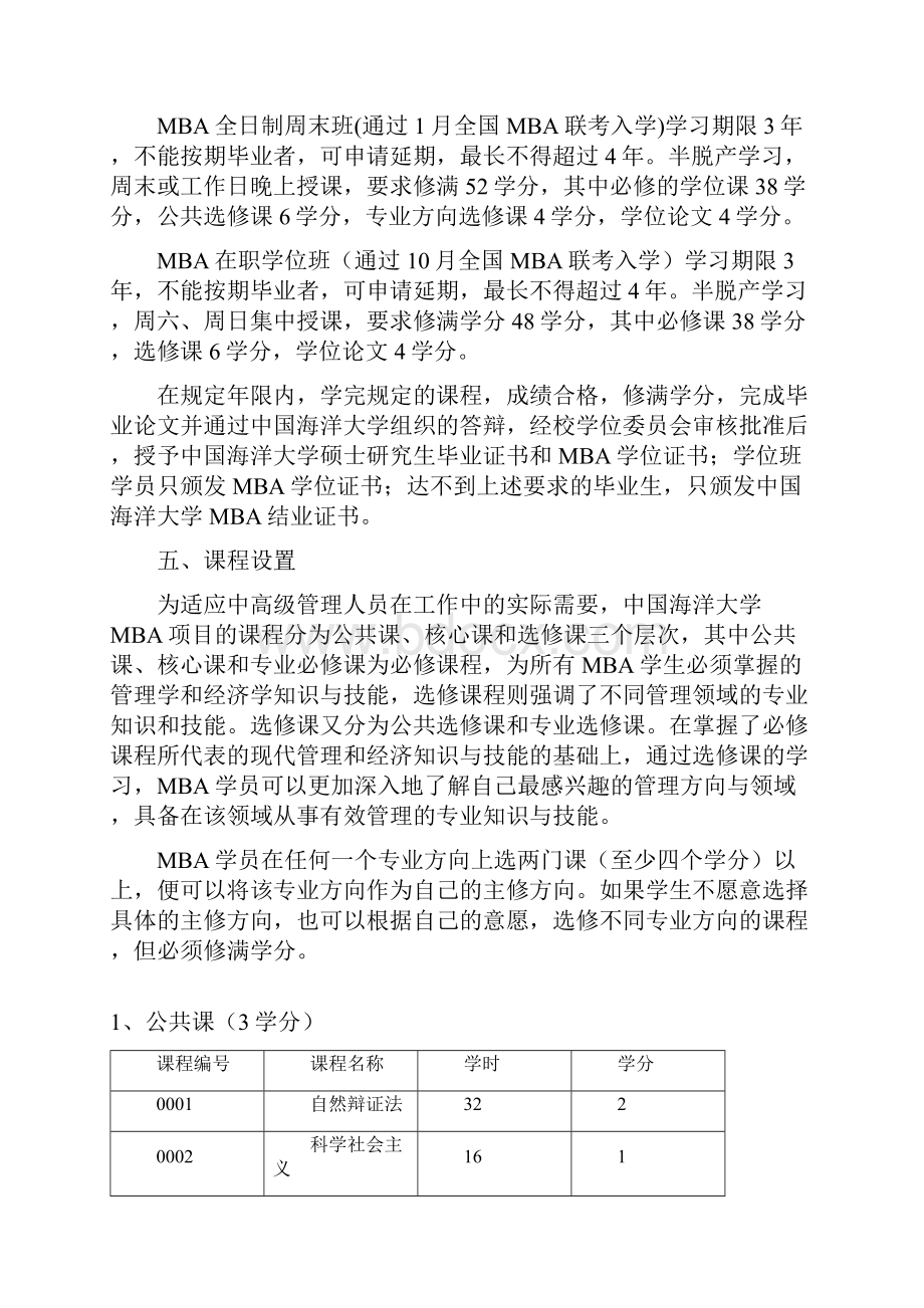 中国海洋大学工商管理硕士MBA教育培养方案.docx_第2页