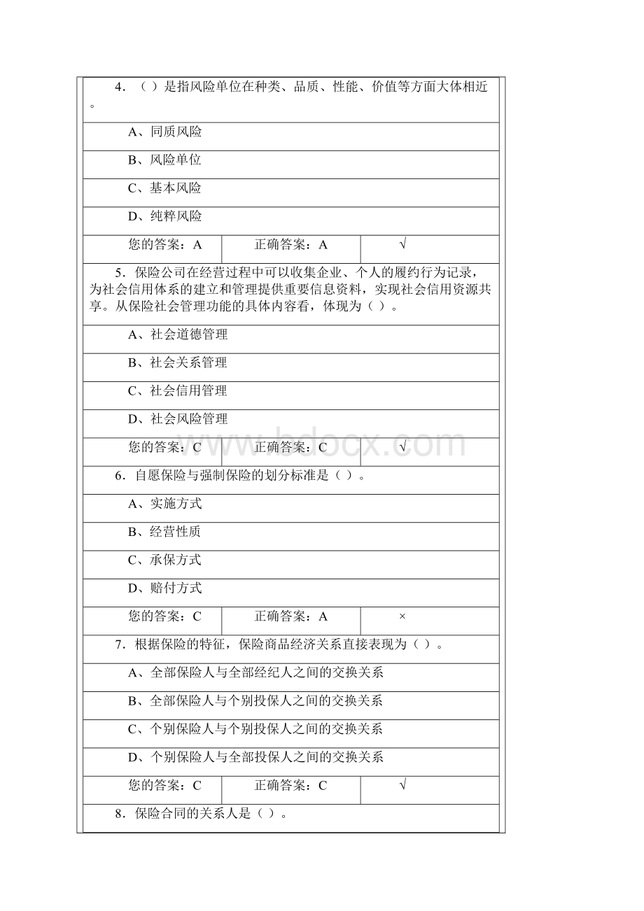 保险代理人考试试题及结果压密试题.docx_第2页