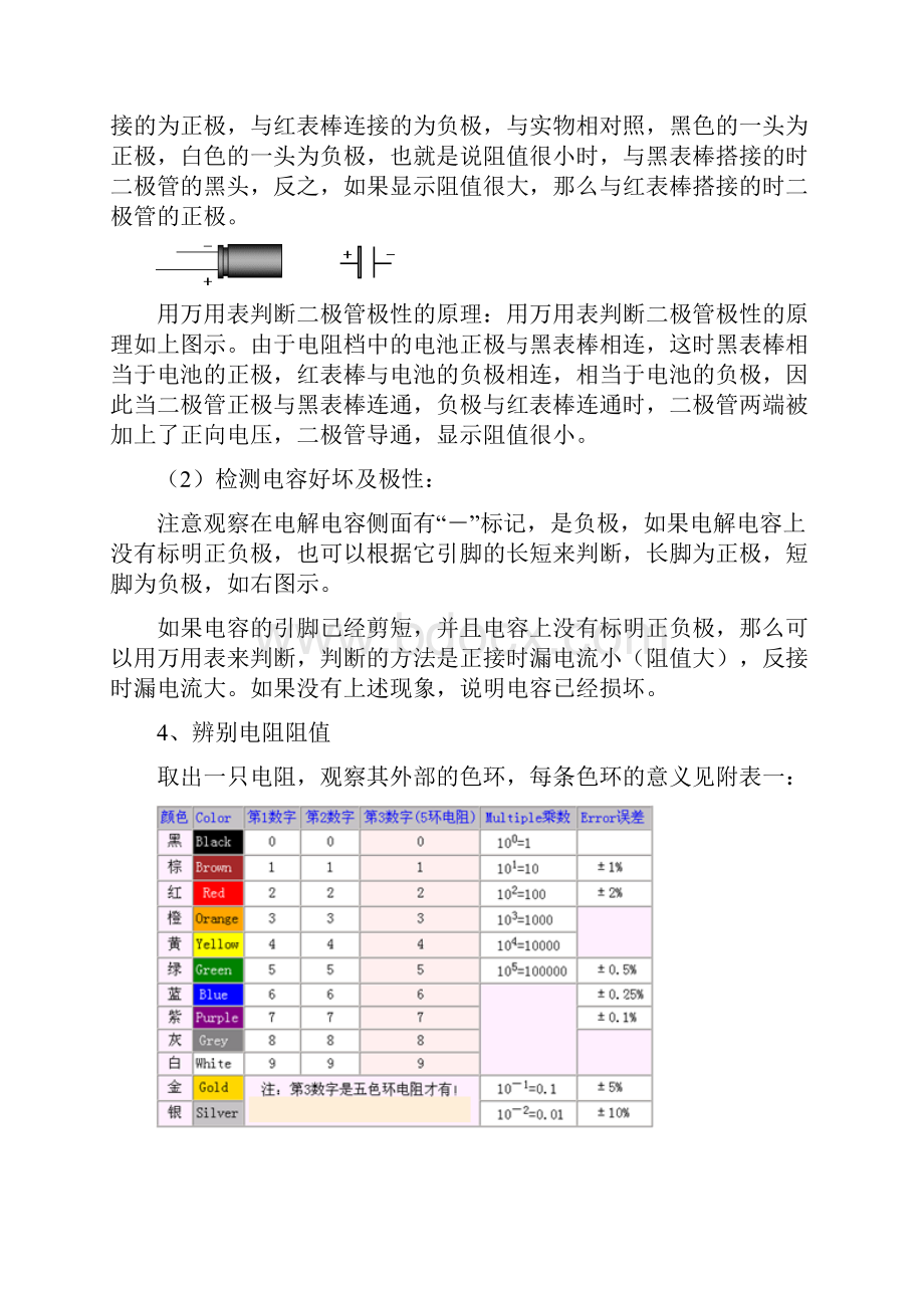 简单电子线路的安装与测试实训指导书.docx_第3页