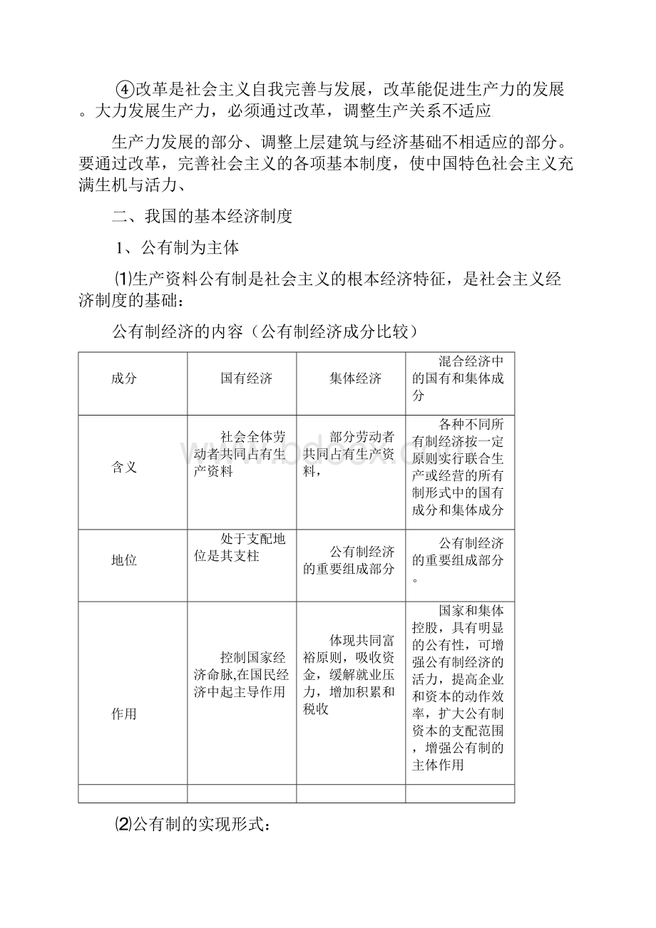 版高考政治一轮复习 24 生产与经济制度精品学案 新人教版必修1.docx_第3页