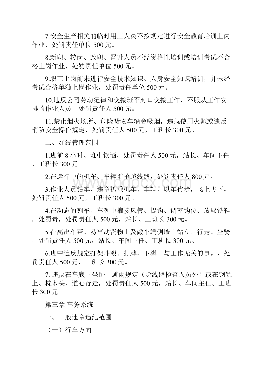 安全红线管理处罚标准.docx_第3页